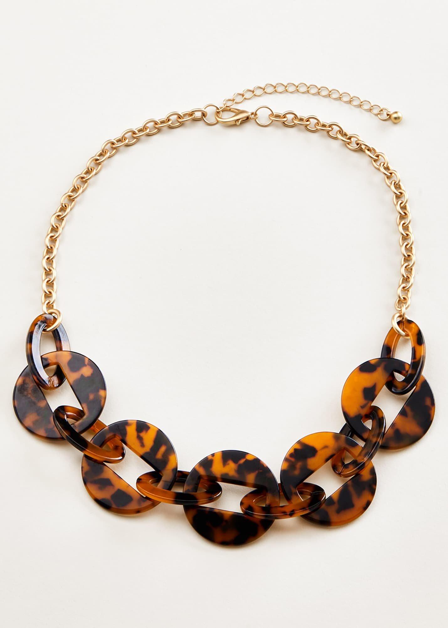 Julianne Tortoiseshell Resin Necklace
