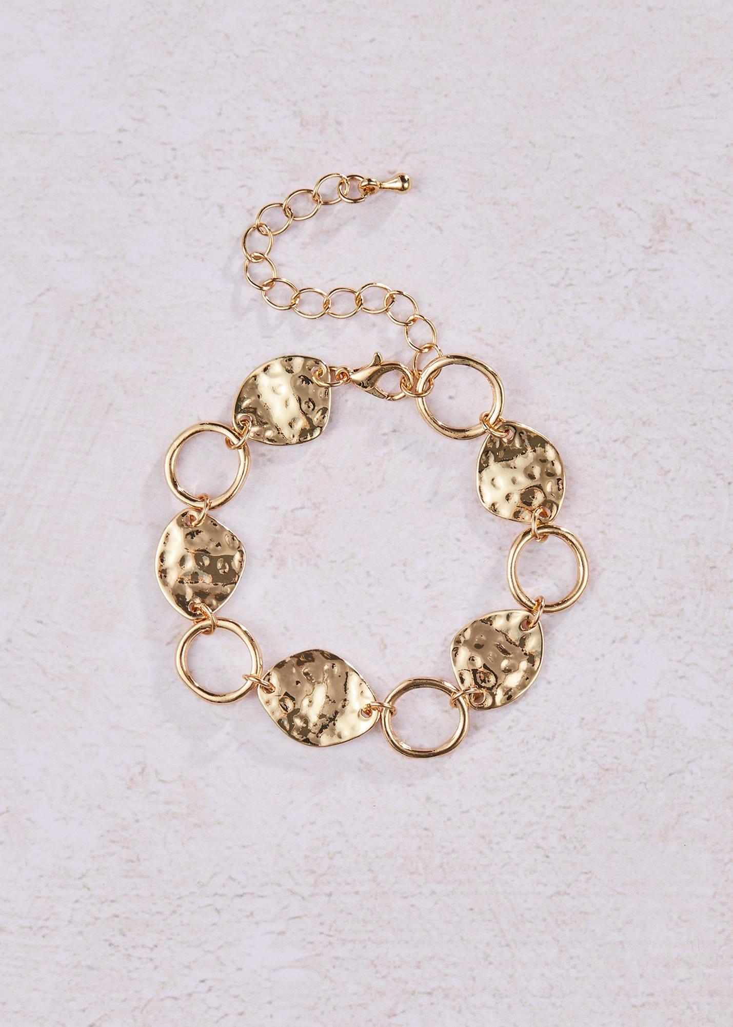 Mae Gold Plated Disc Bracelet