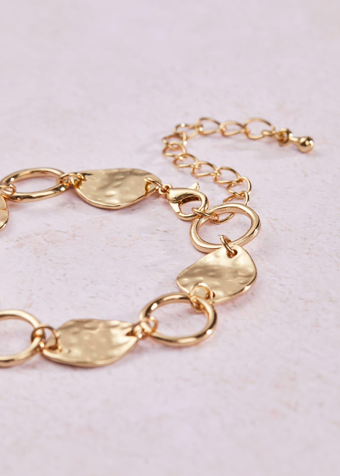 Mae Gold Plated Disc Bracelet