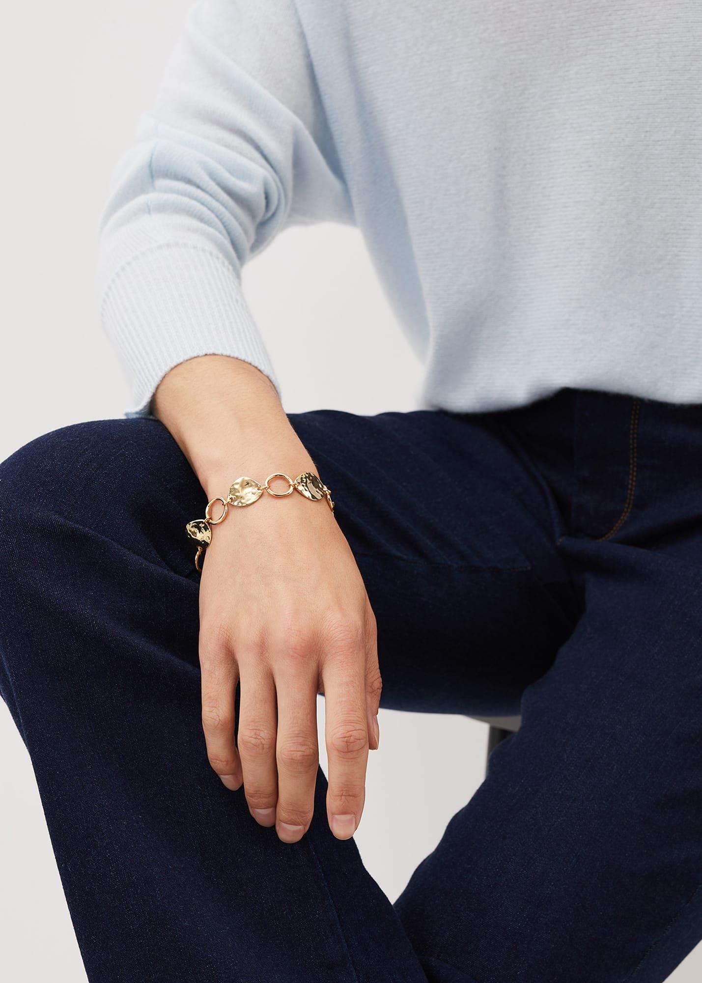 Mae Gold Plated Disc Bracelet
