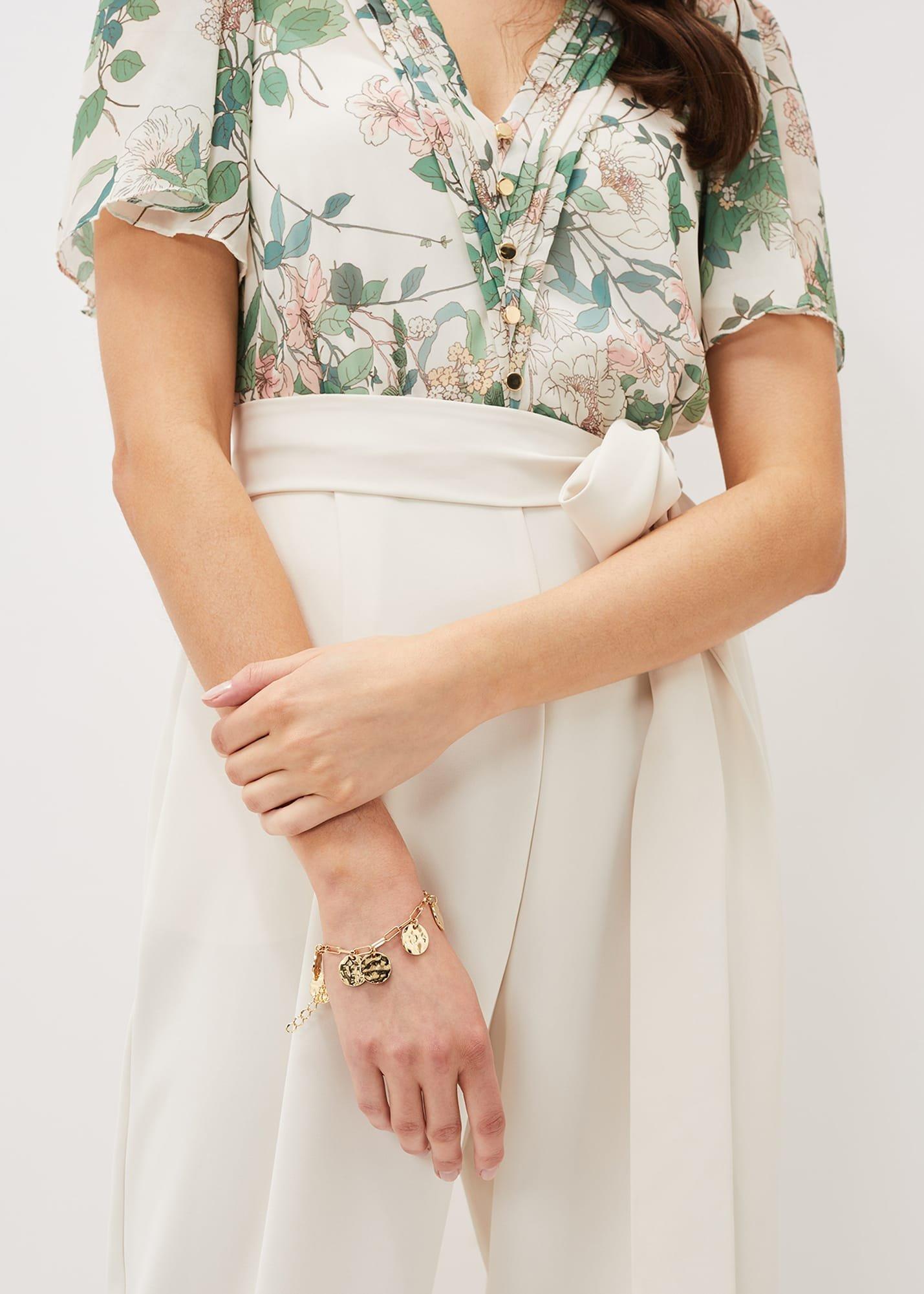 Magsie Gold Plated Disc Bracelet
