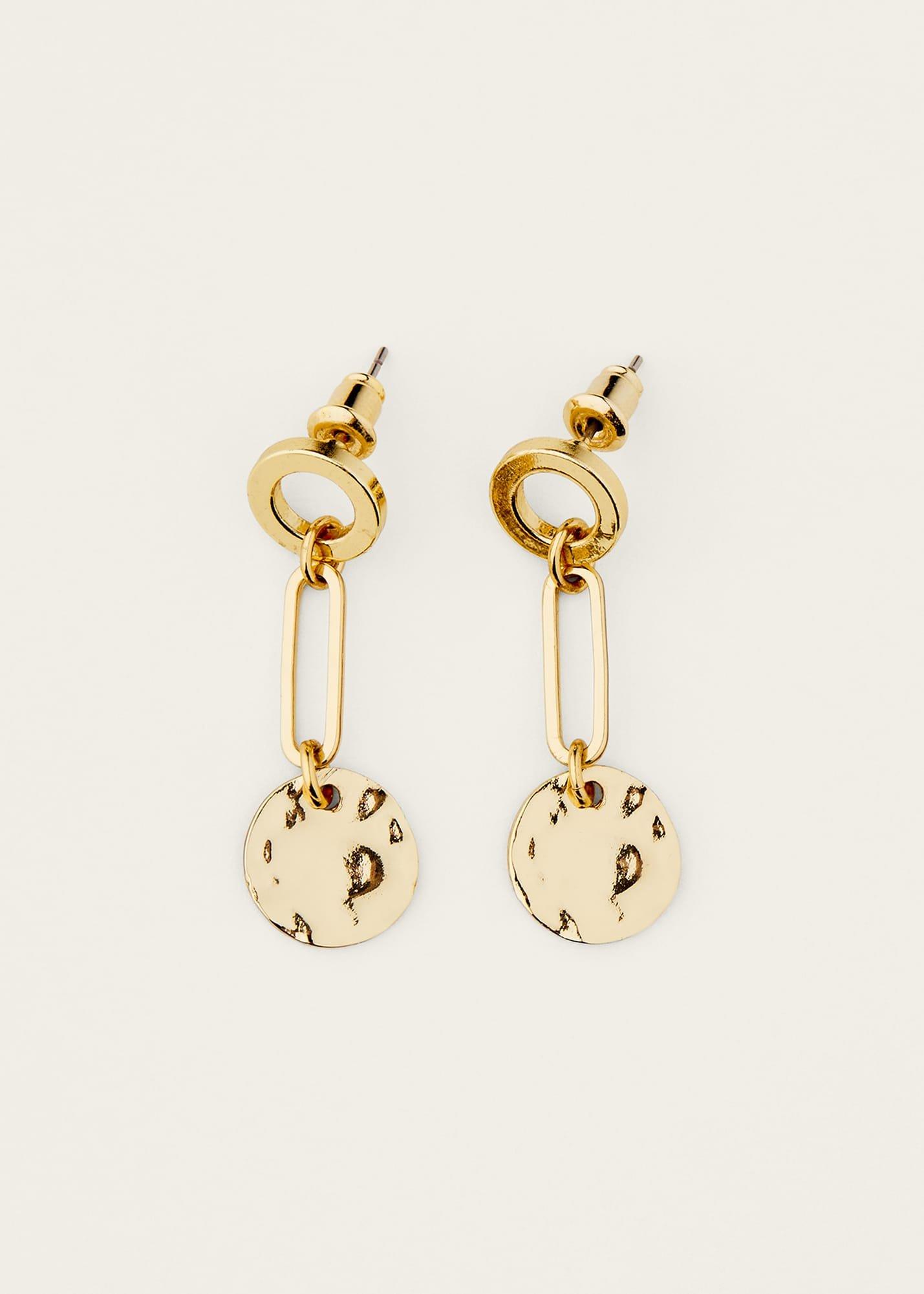 Maryanna Gold Plated Pendant Earrings