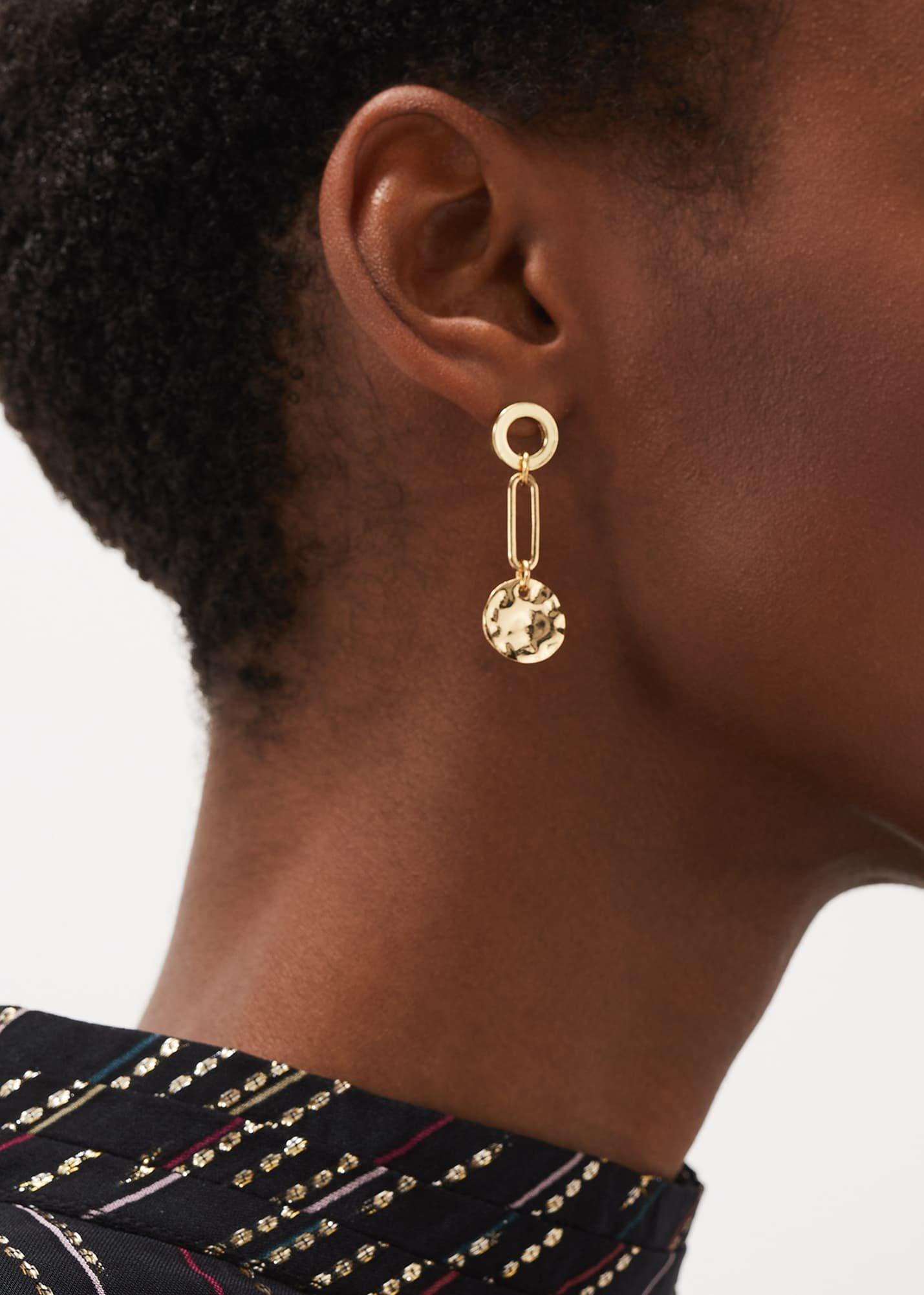 Maryanna Gold Plated Pendant Earrings