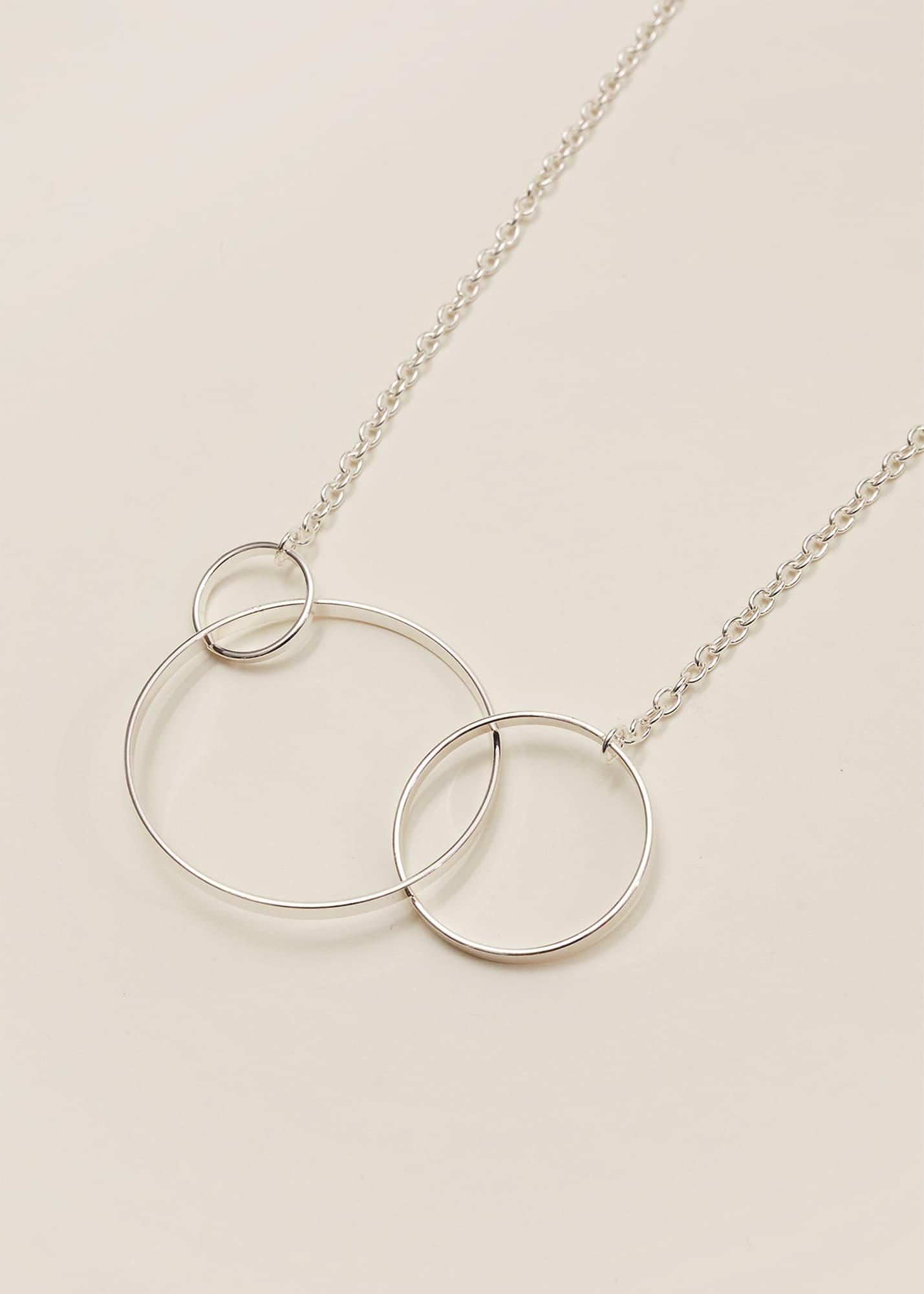 Tricia Silver Hoop Pendant