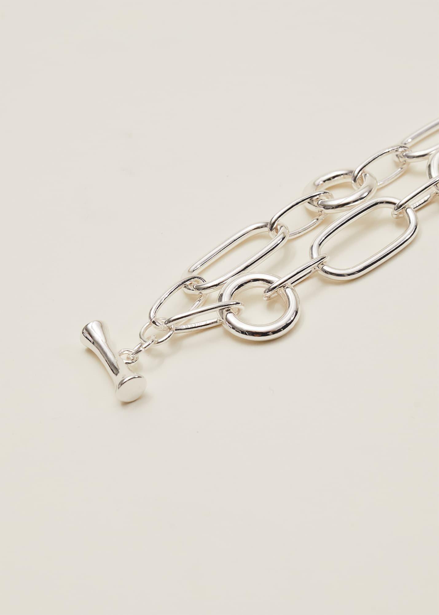 Miranda Silver Large Chain Bracelet