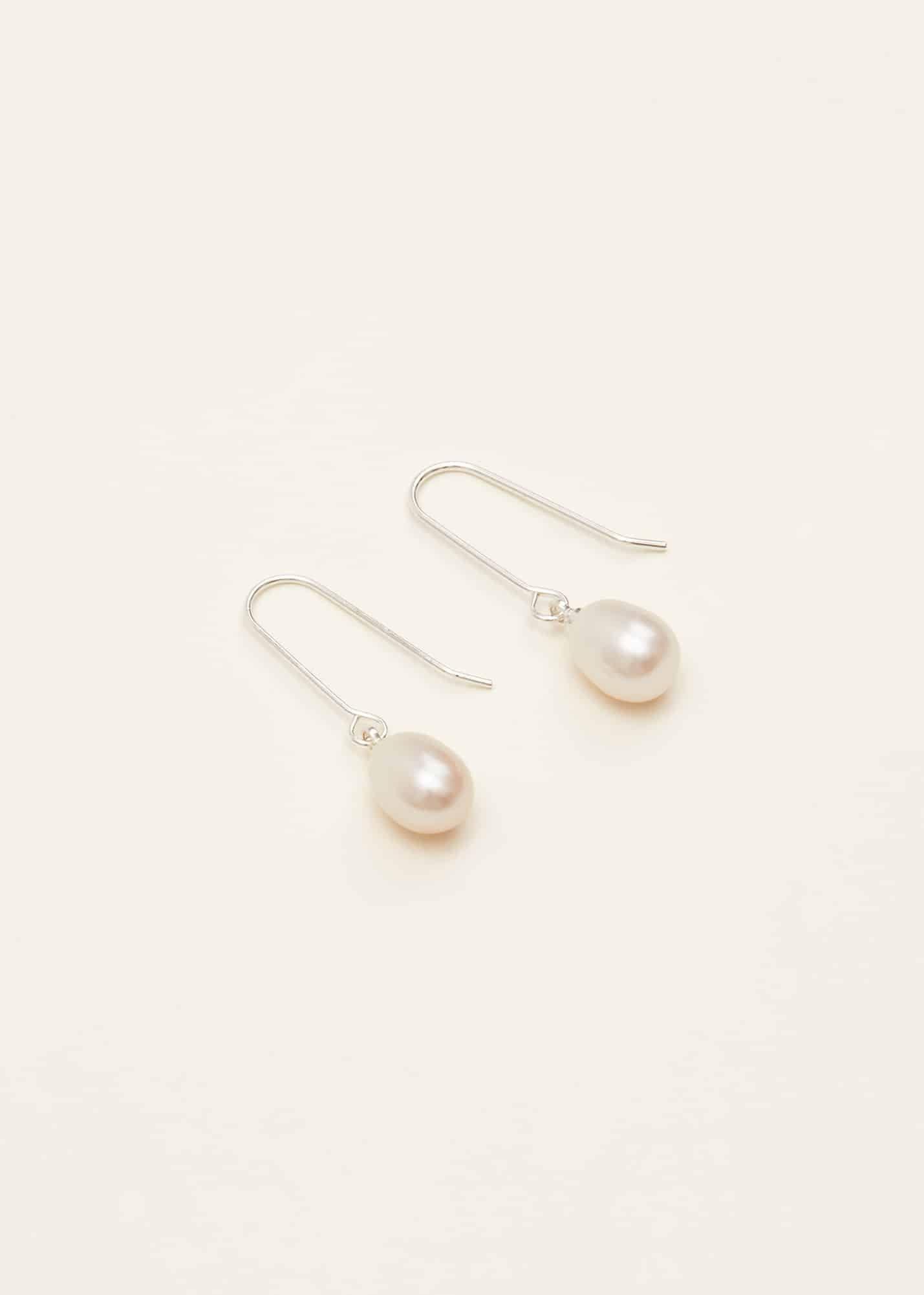 Lilo Silver Plated Pearl Earring