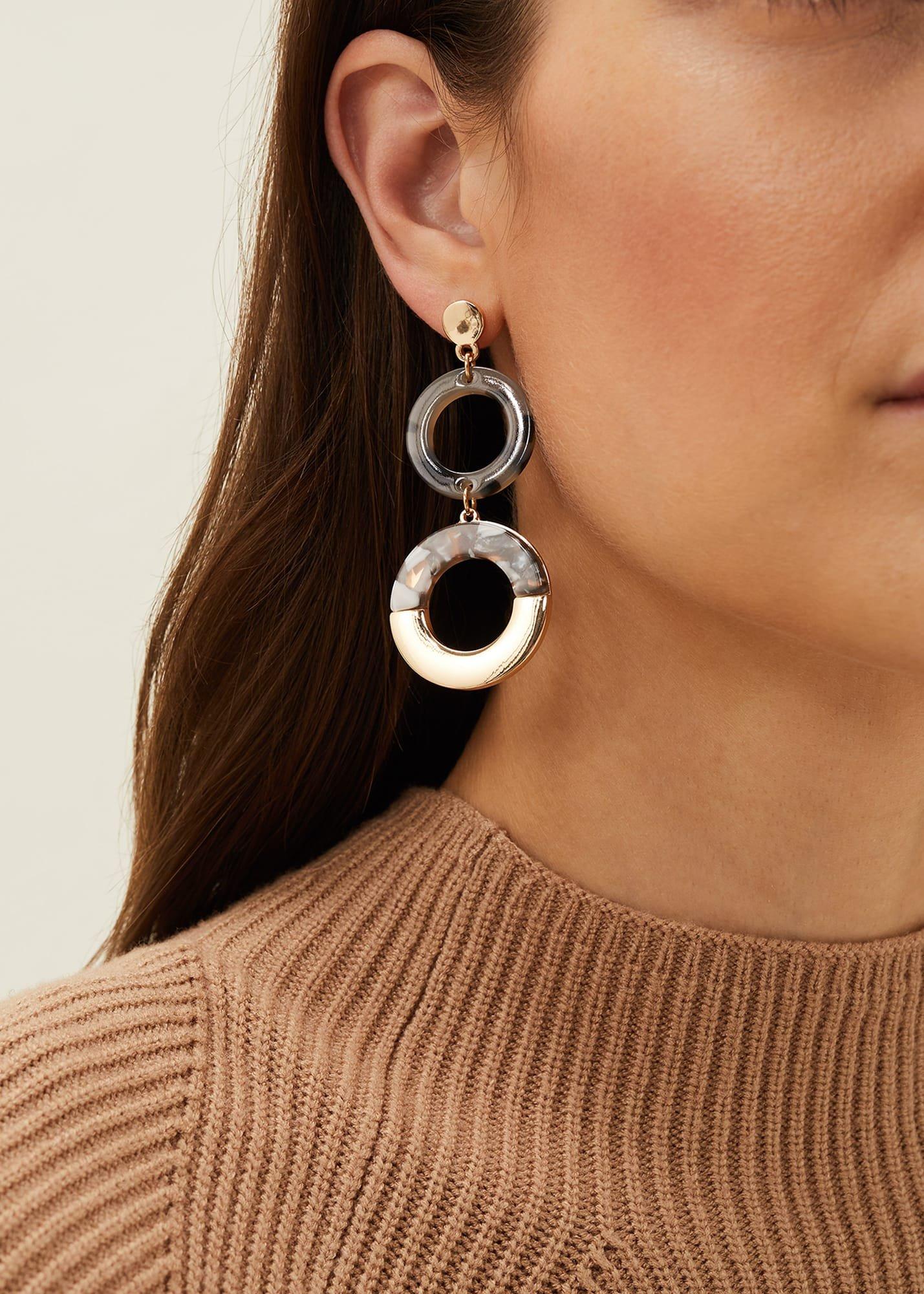 Rean Resin Hoop Earrings