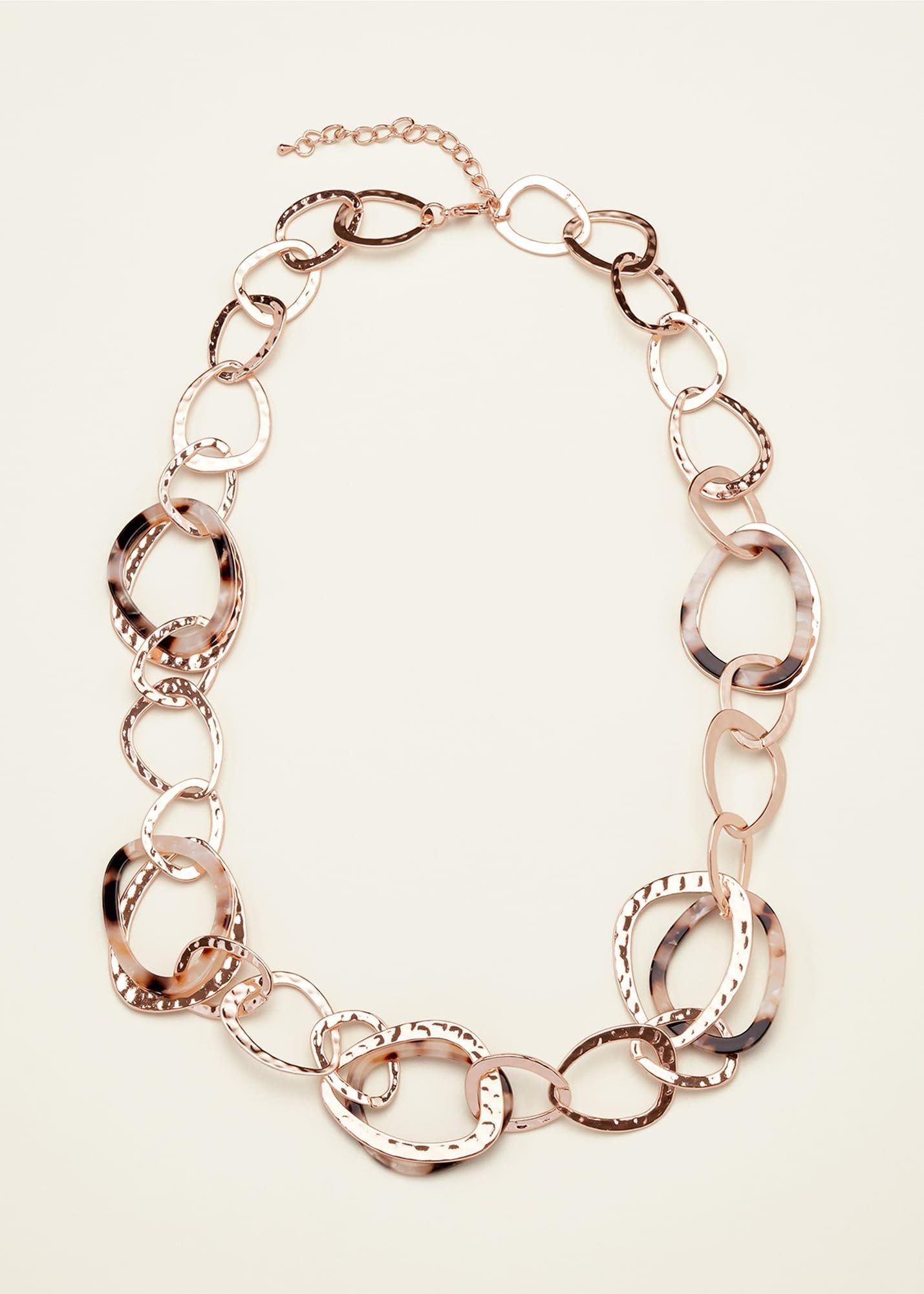 Beau Hammered Hoop Necklace