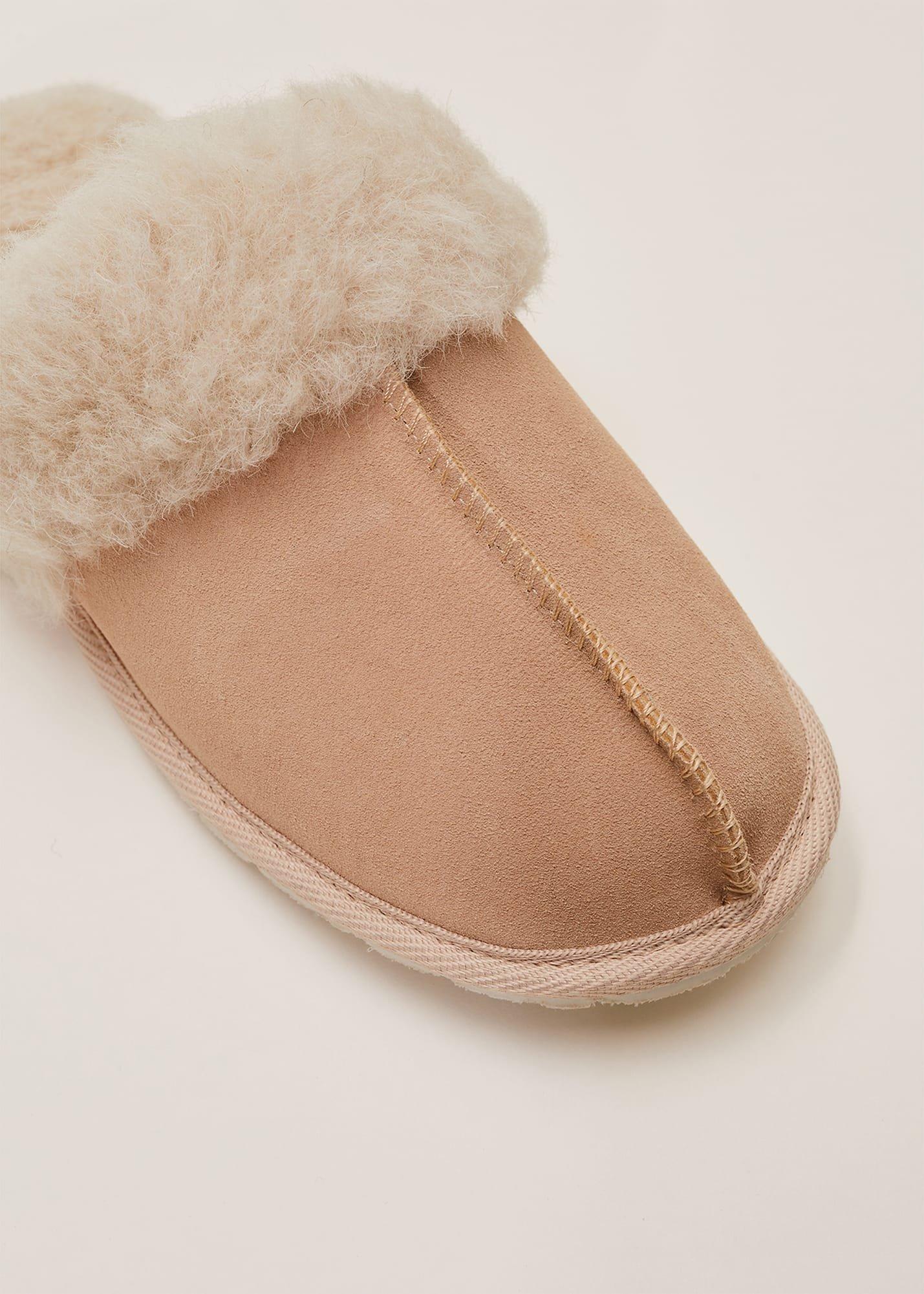 Katia Mule Suede And Sheepskin Slippers