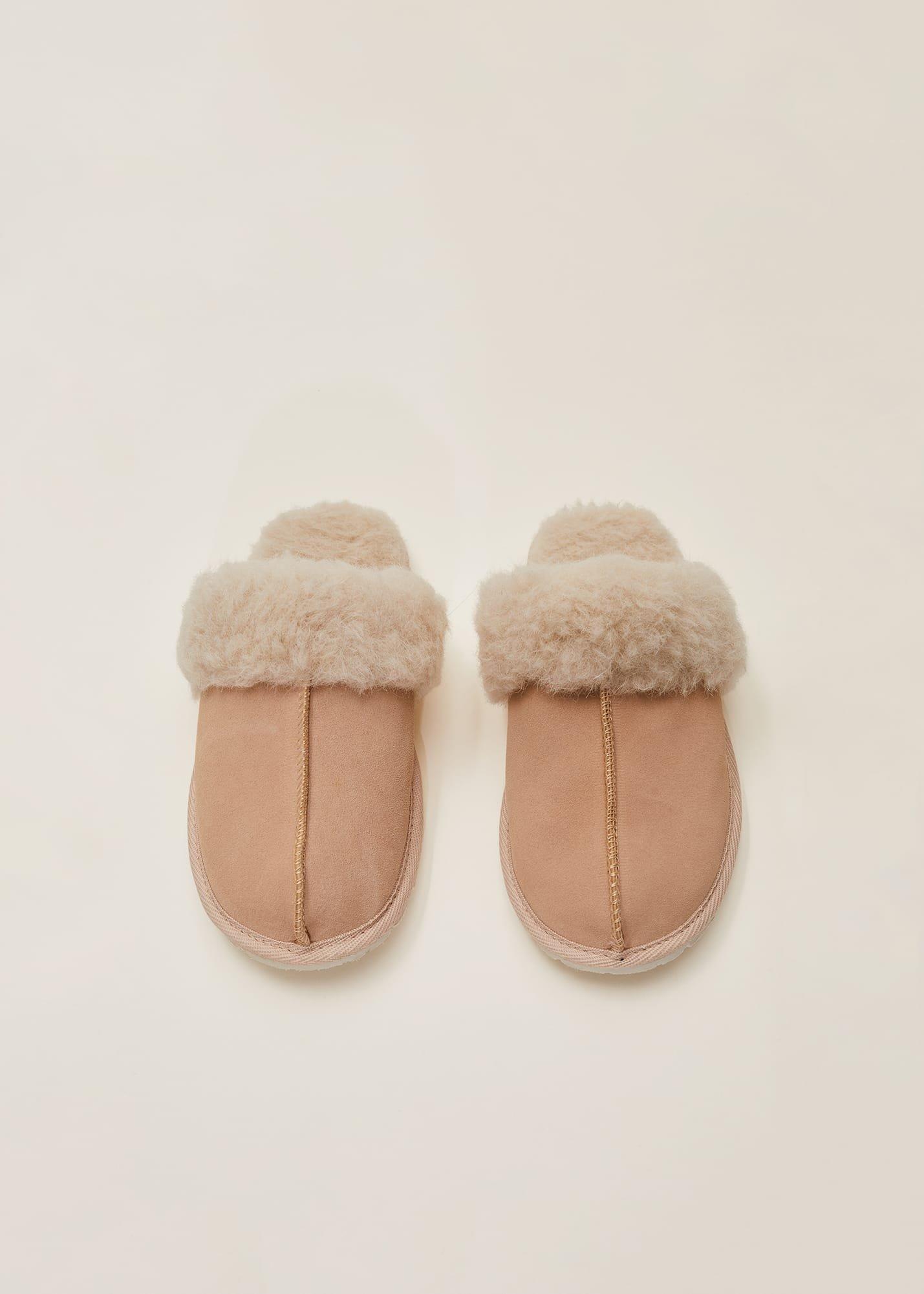 Katia Mule Suede And Sheepskin Slippers