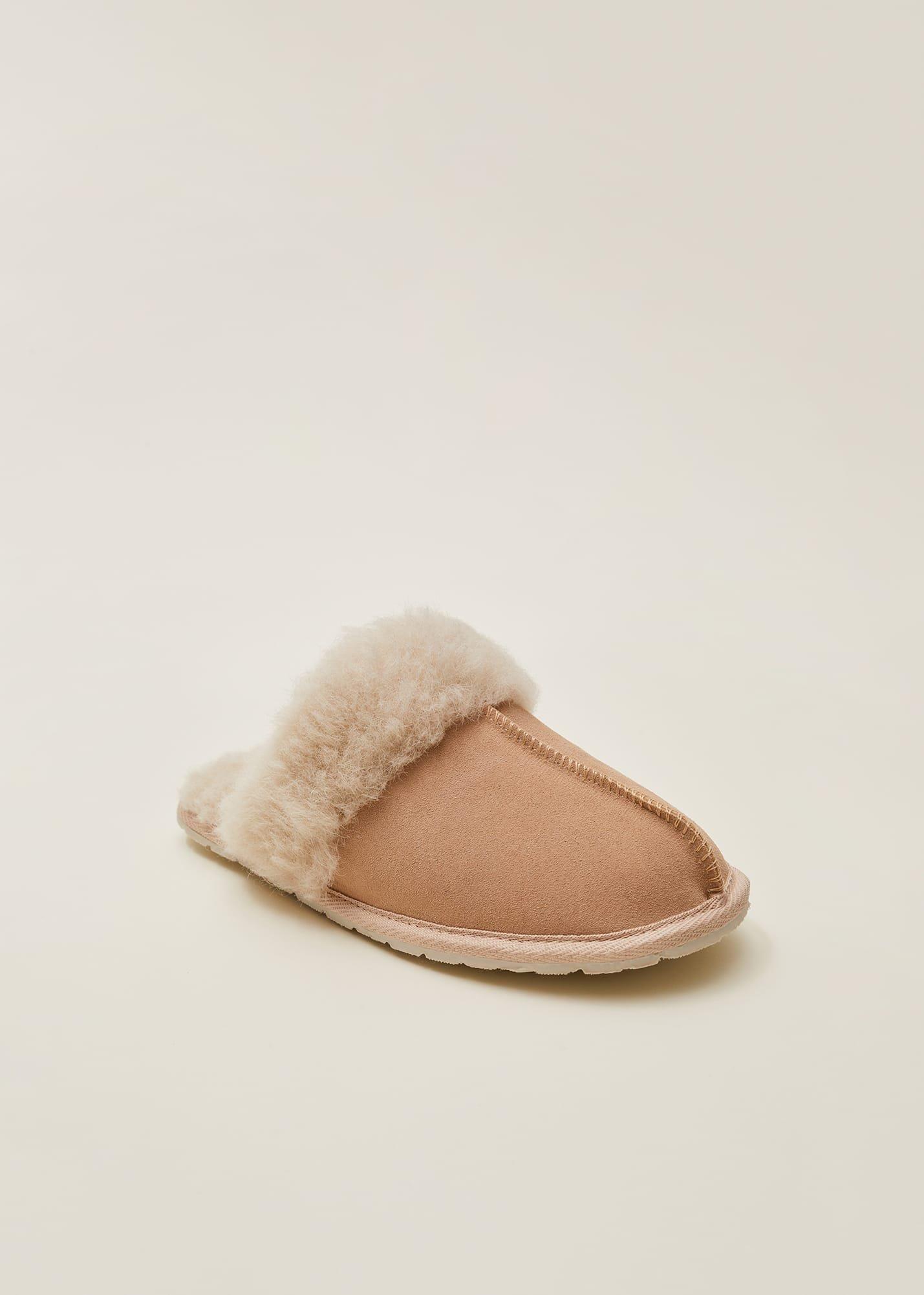 Katia Mule Suede And Sheepskin Slippers
