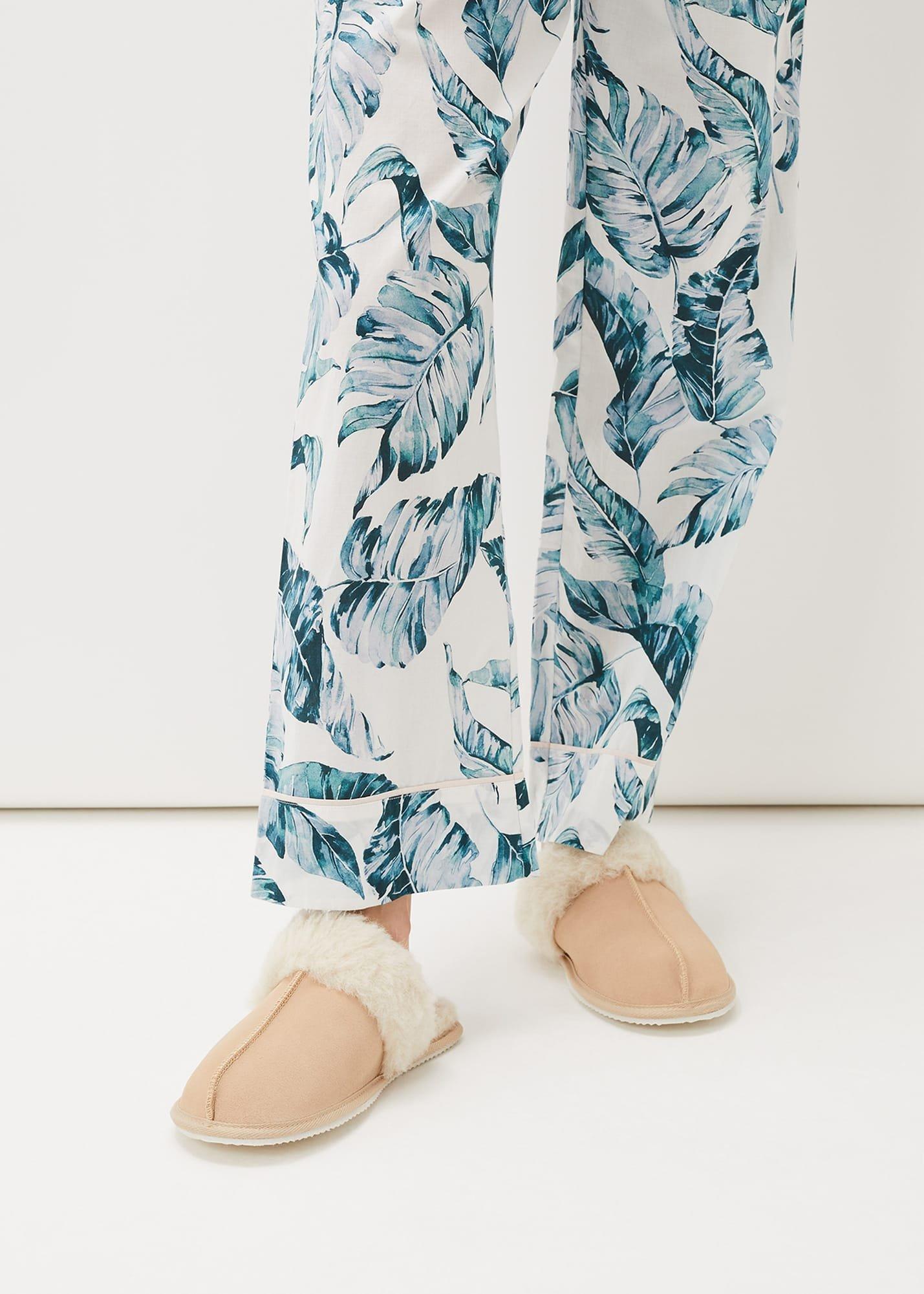Katia Mule Suede And Sheepskin Slippers