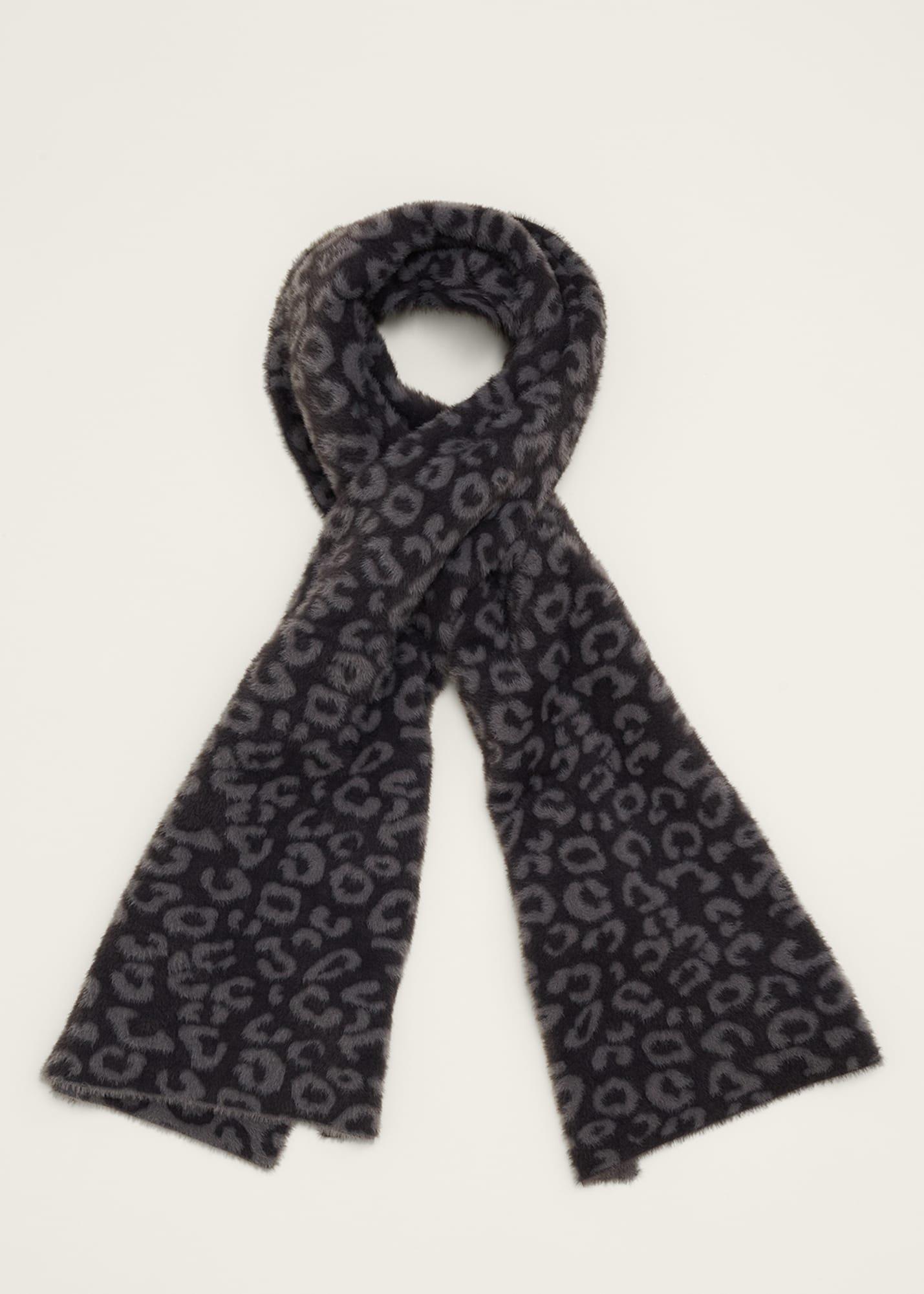 Fiona Leopard Print Fluffy Scarf