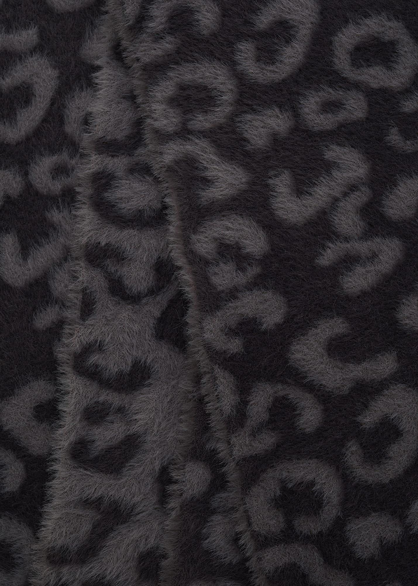 Fiona Leopard Print Fluffy Scarf