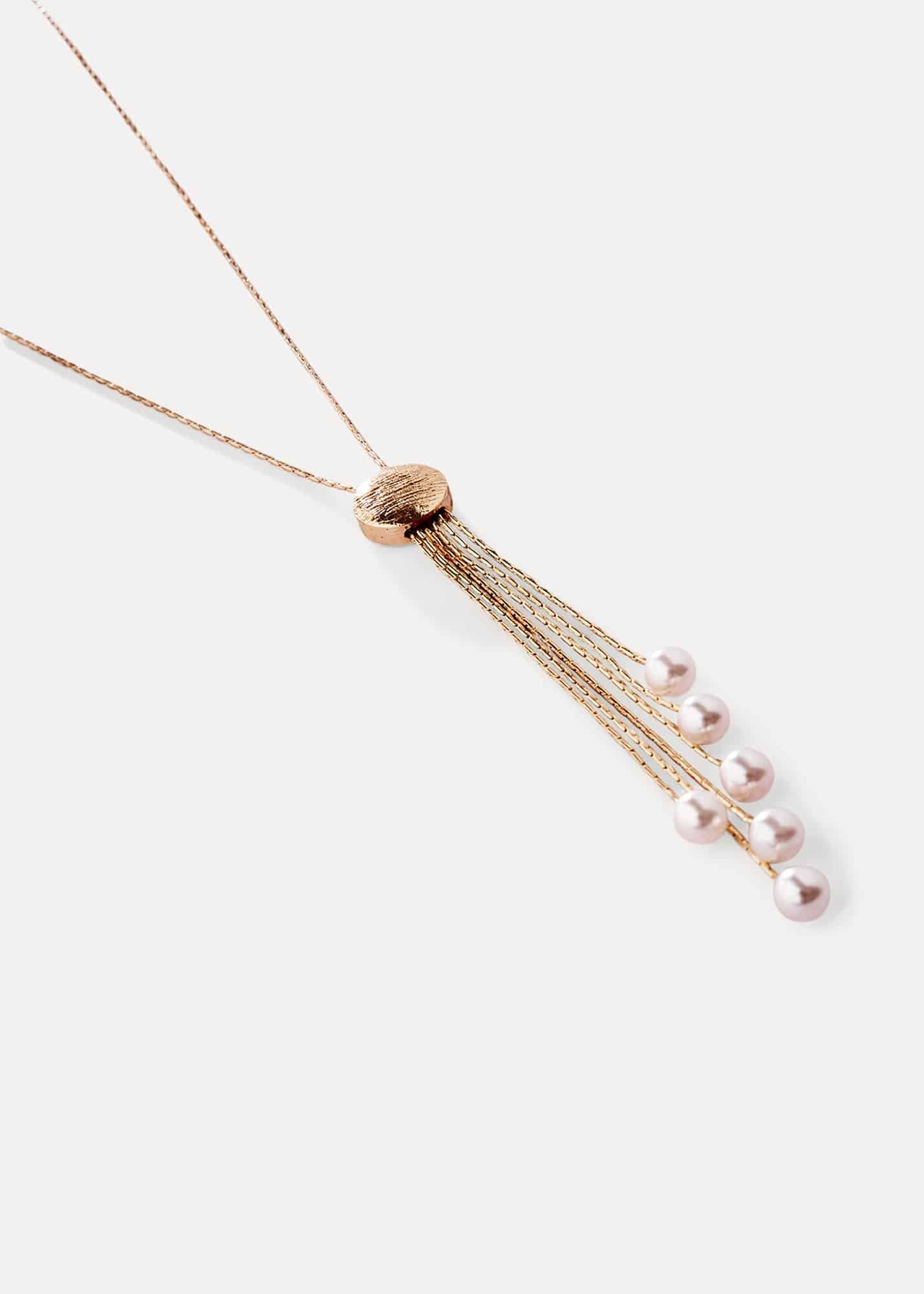 Pearl And Chain Necklace