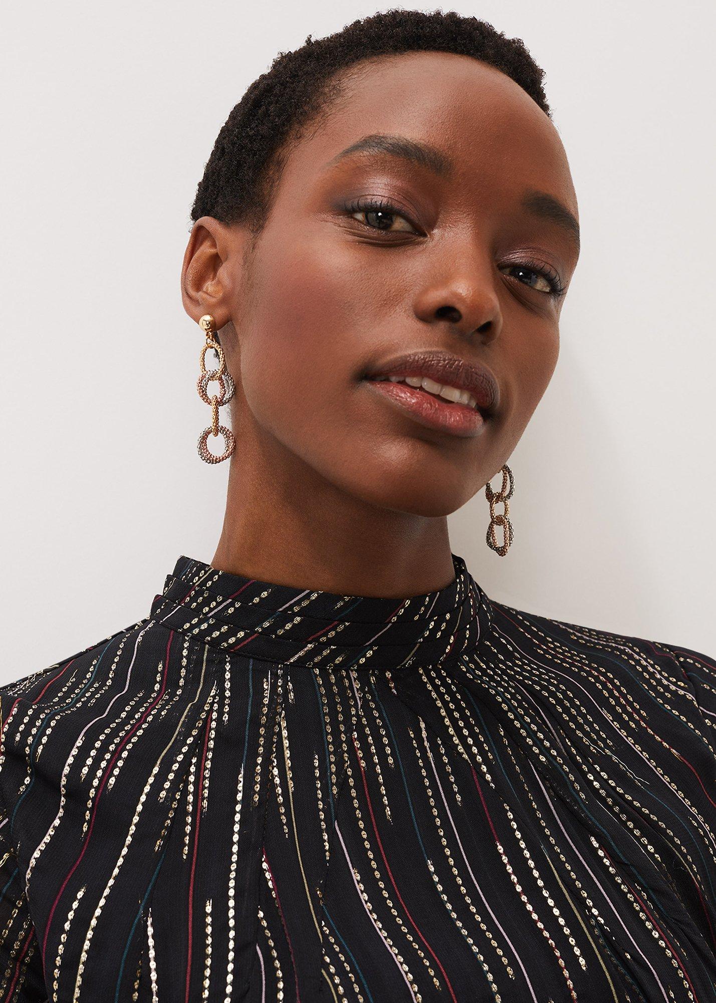 Mixed Link Earrings
