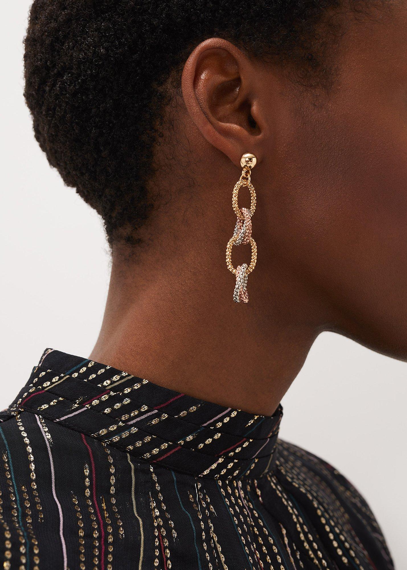 Mixed Link Earrings