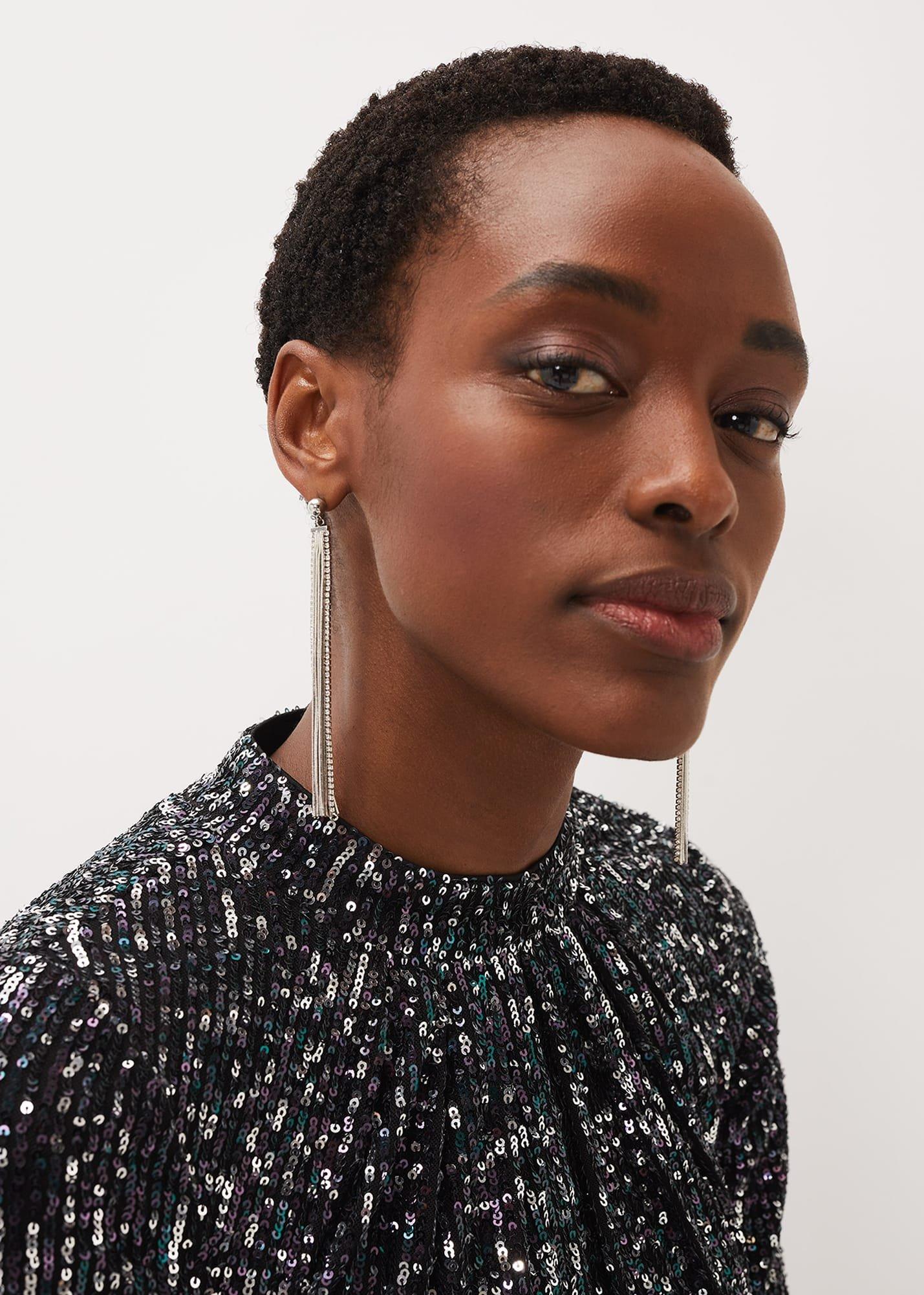 Embellished Chain Earrings