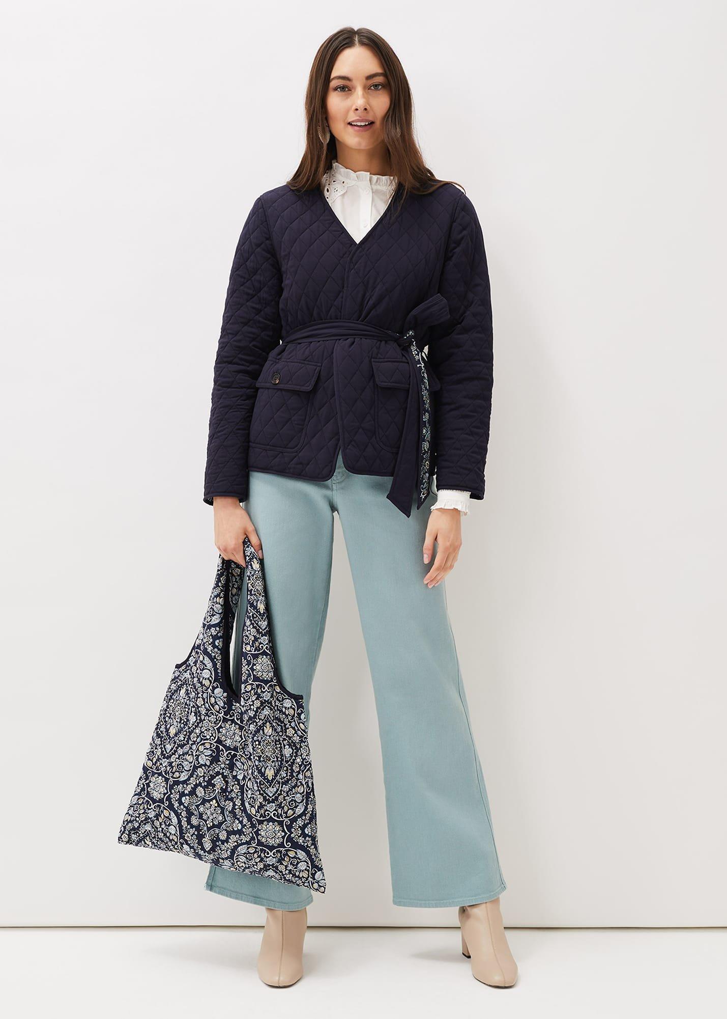 Paisley Print Quilted Shopper Bag