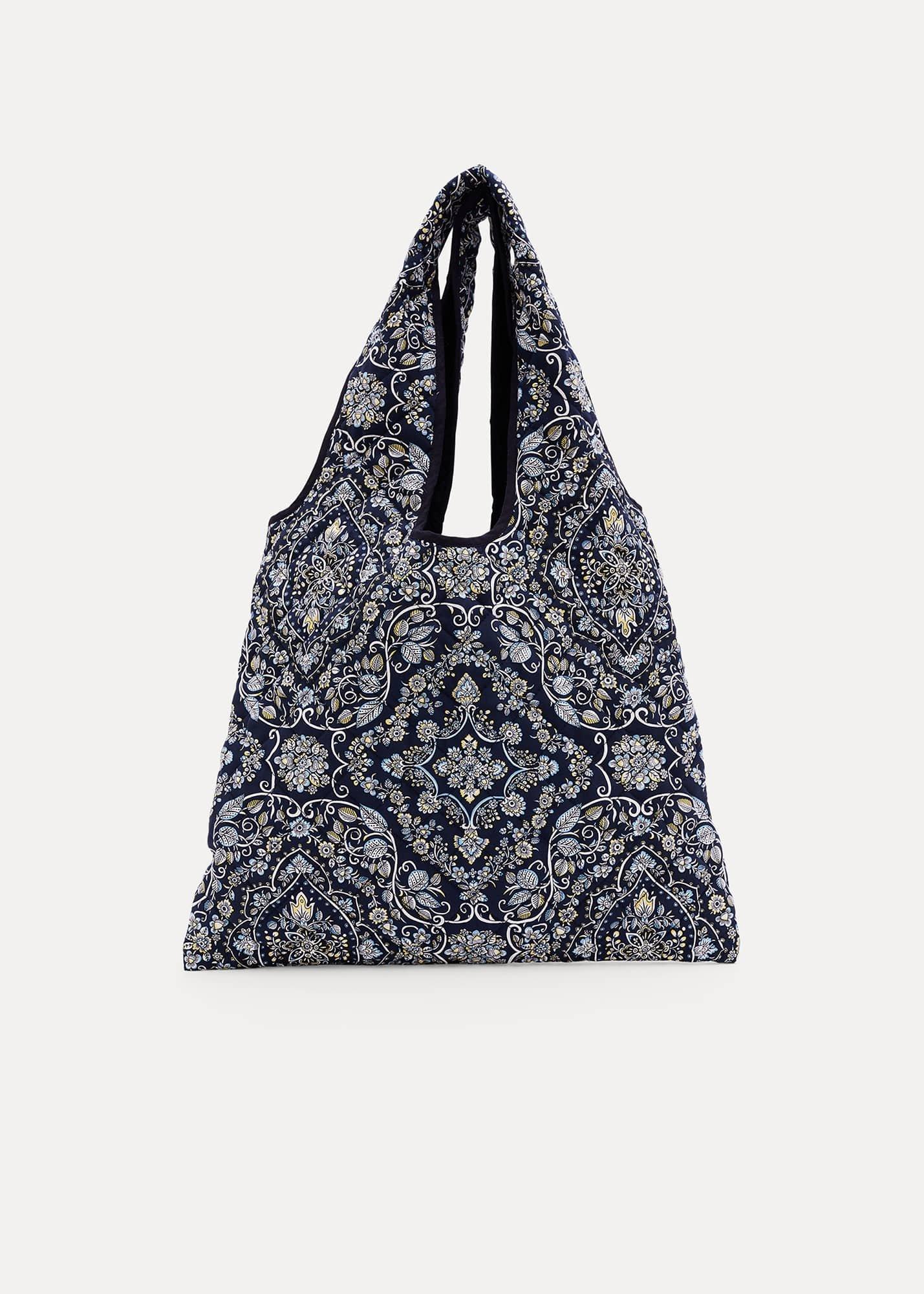 Paisley Print Quilted Shopper Bag