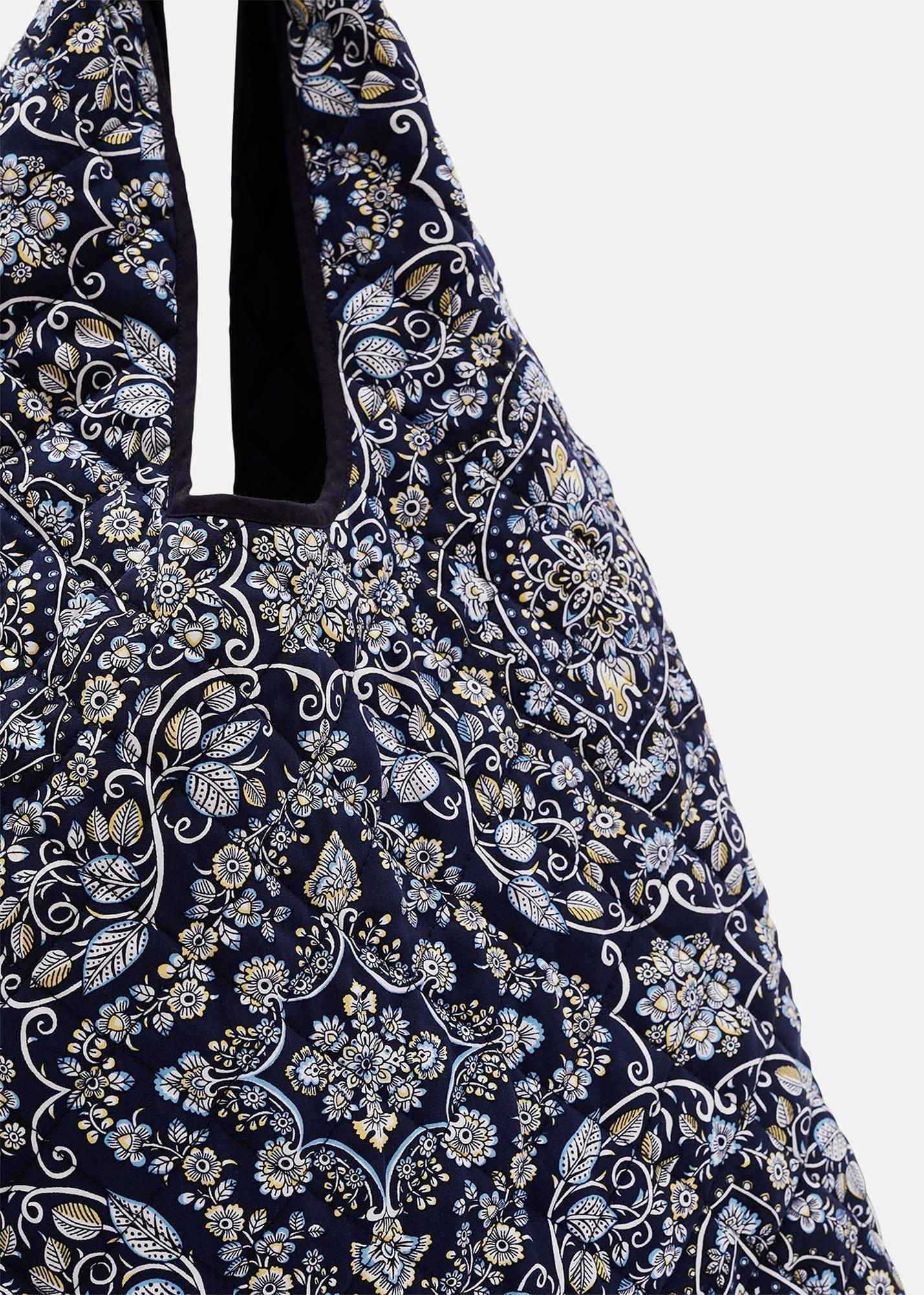 Paisley Print Quilted Shopper Bag
