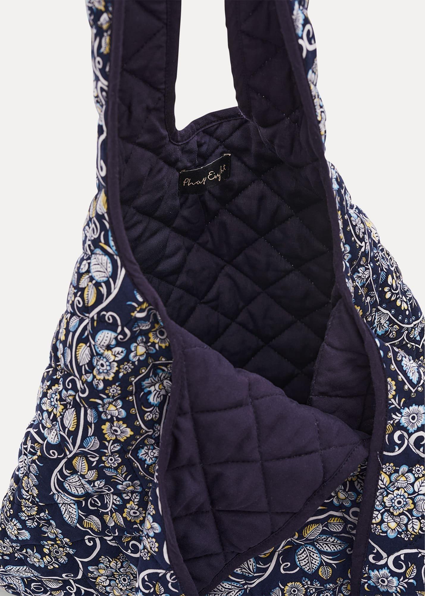 Paisley Print Quilted Shopper Bag