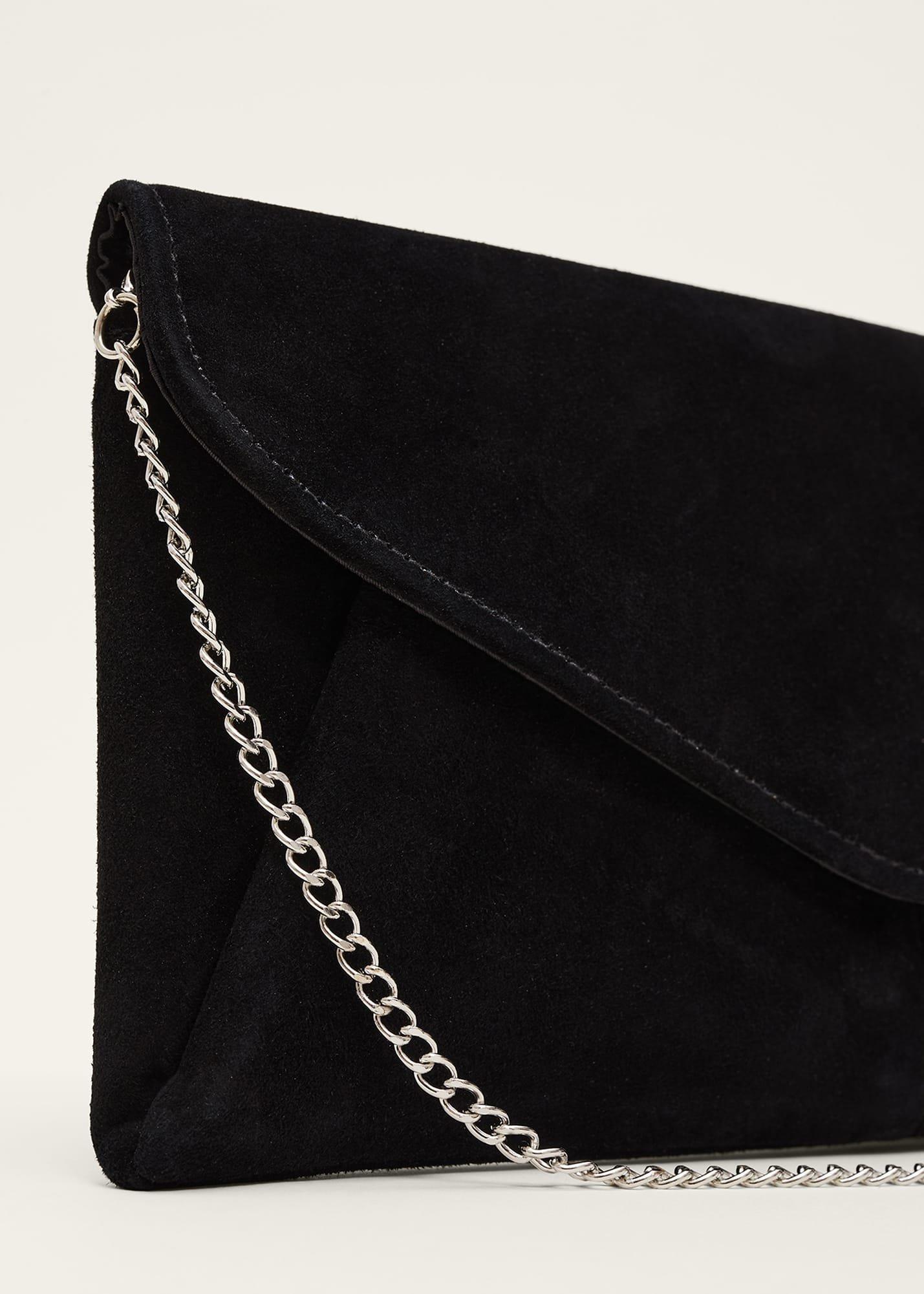Wendie Suede Envelope Clutch Bag