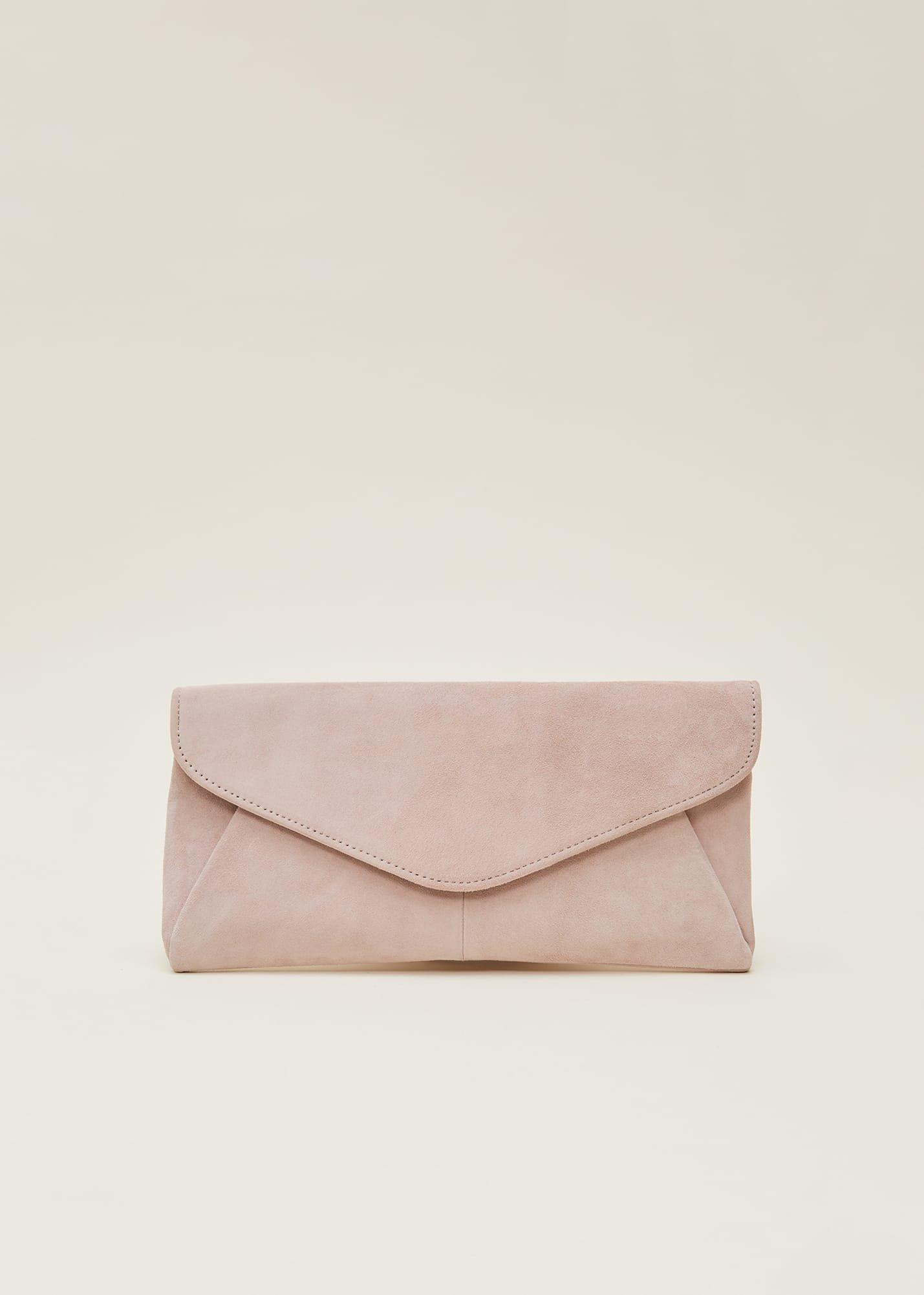 Wendie Suede Envelope Clutch Bag