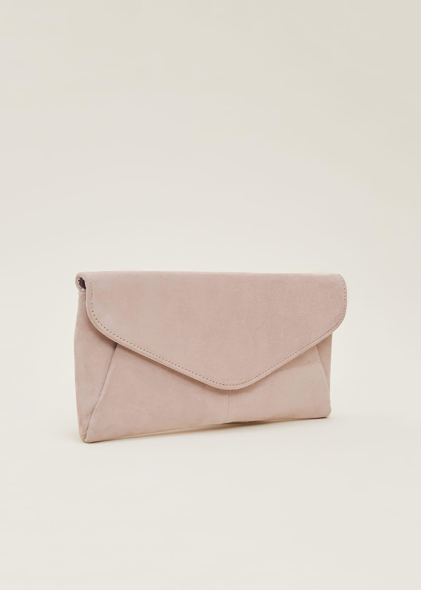 Wendie Suede Envelope Clutch Bag
