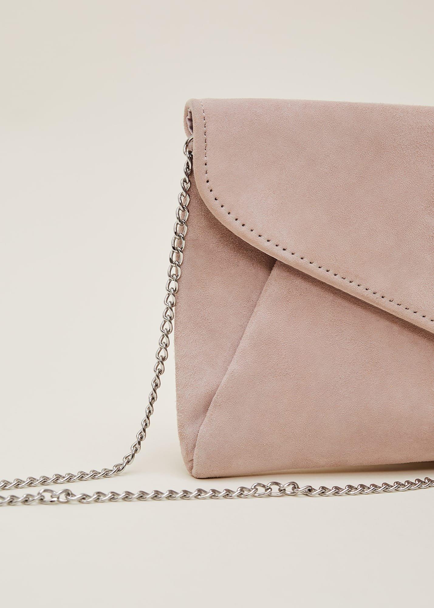 Wendie Suede Envelope Clutch Bag