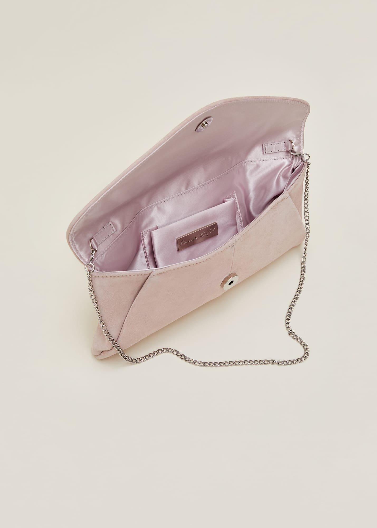 Wendie Suede Envelope Clutch Bag