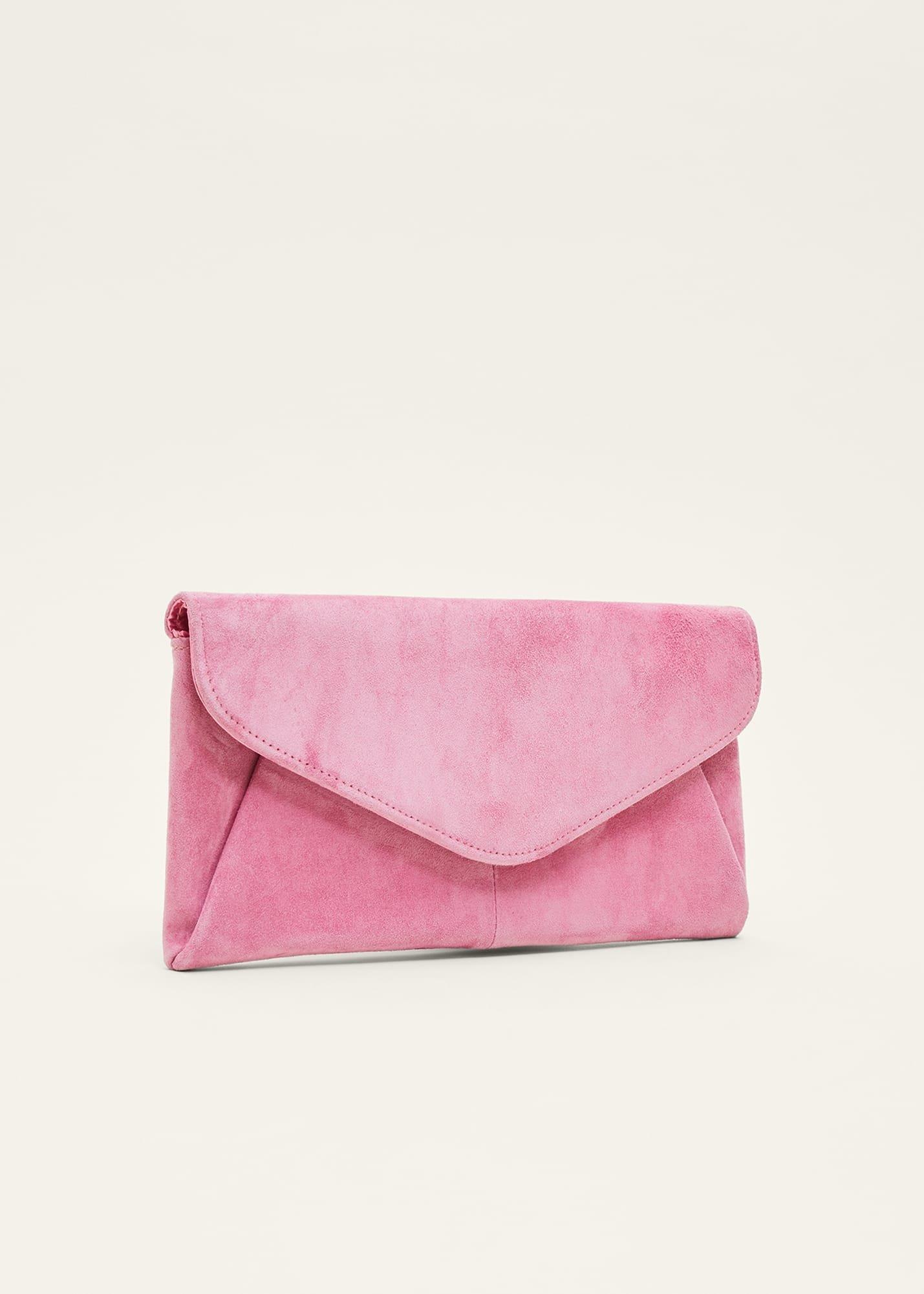 Wendie Suede Envelope Clutch Bag