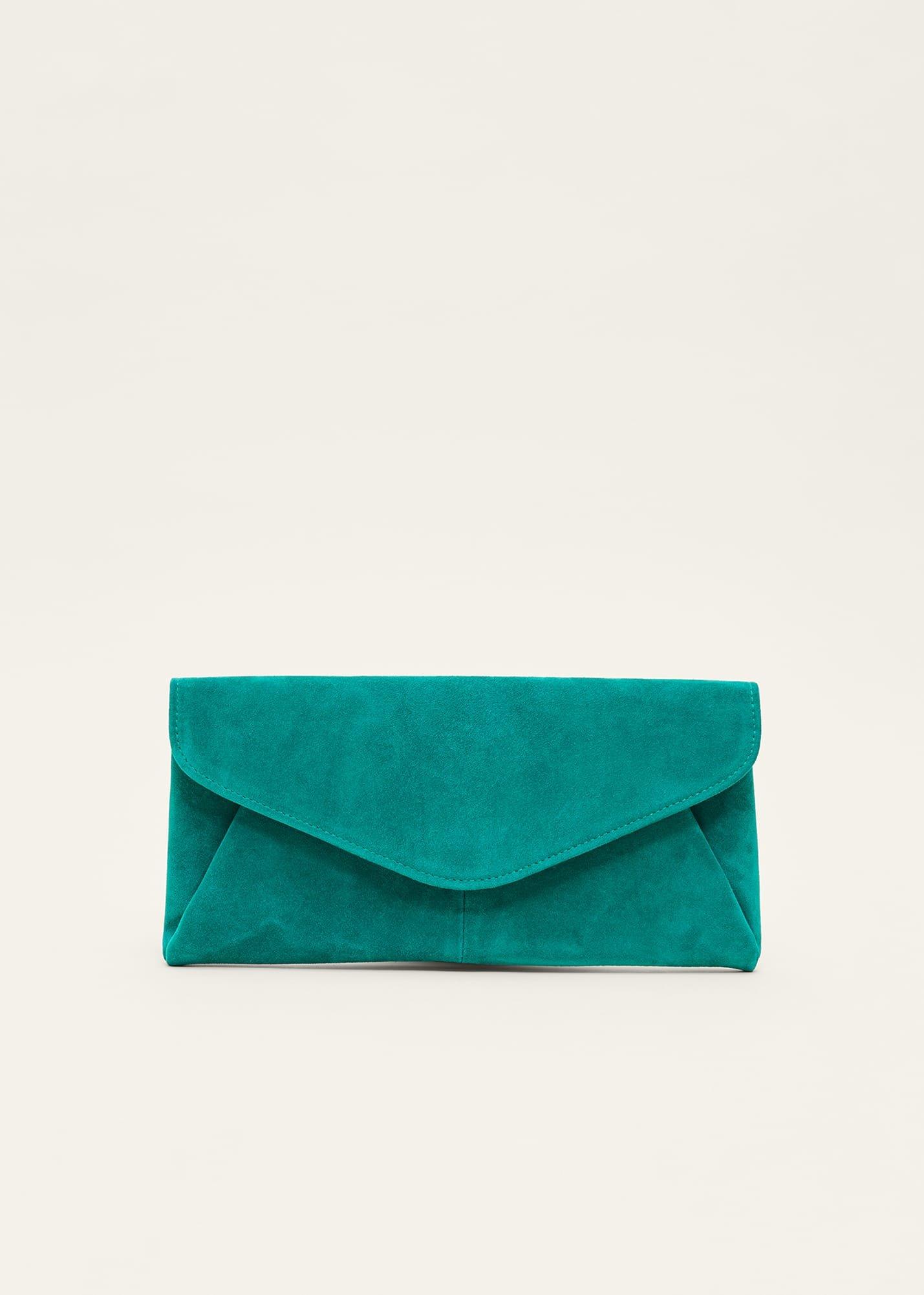 Wendie Suede Envelope Clutch Bag