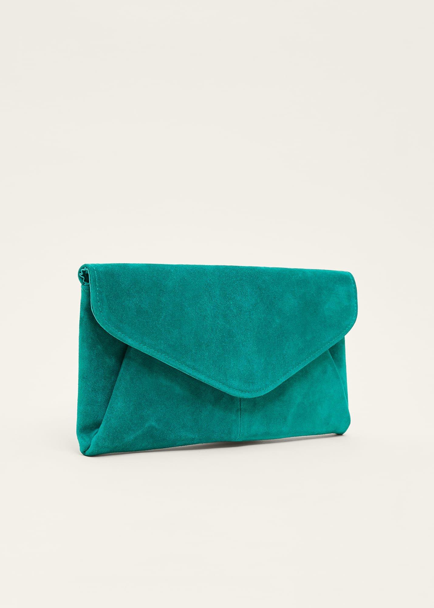 Wendie Suede Envelope Clutch Bag