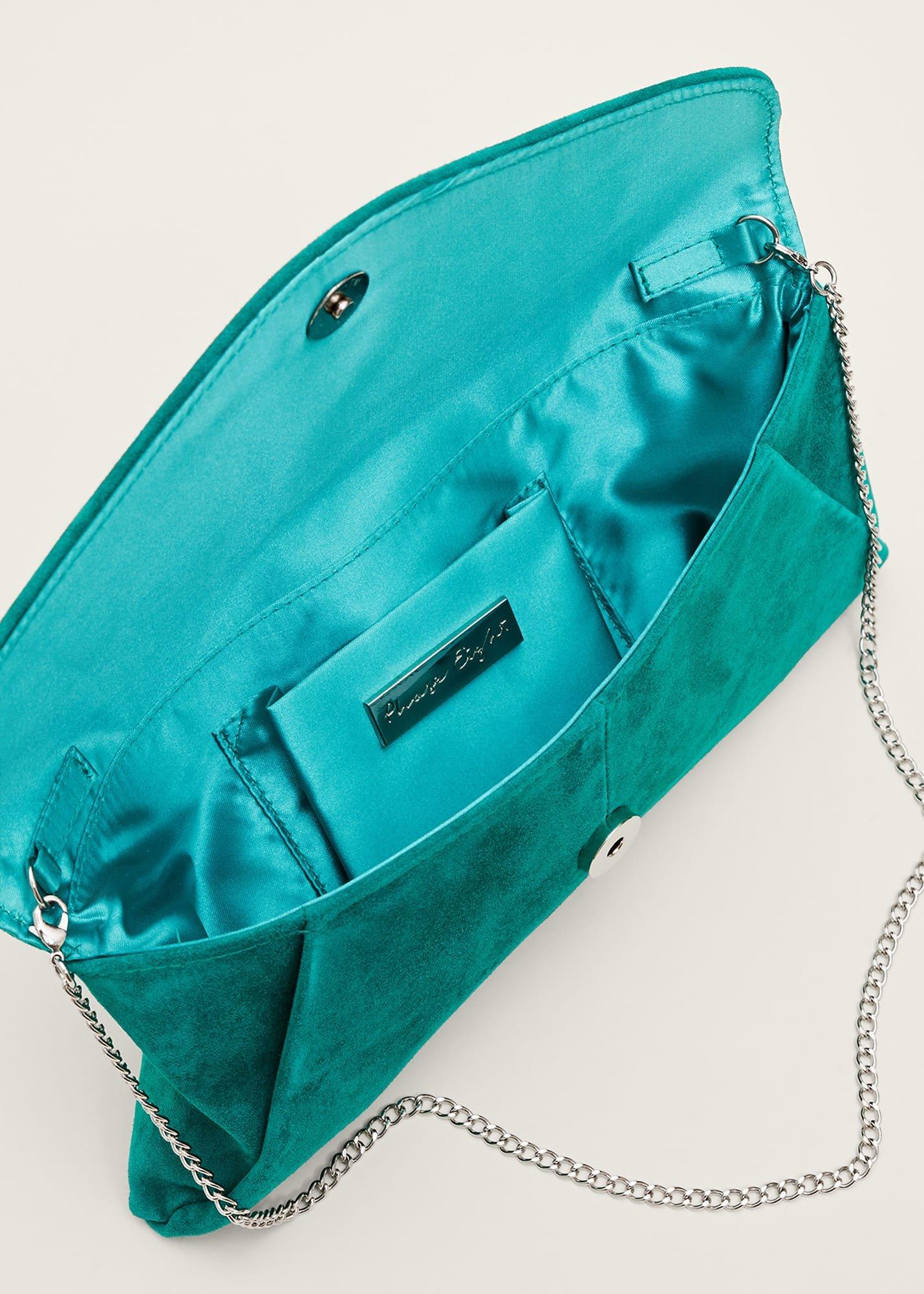 Wendie Suede Envelope Clutch Bag