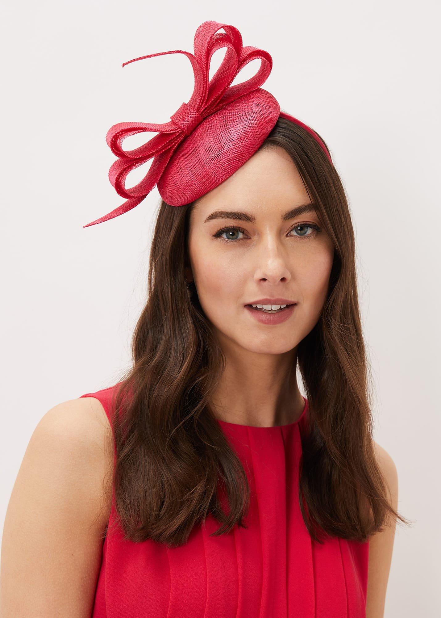 Red Bow Fascinator