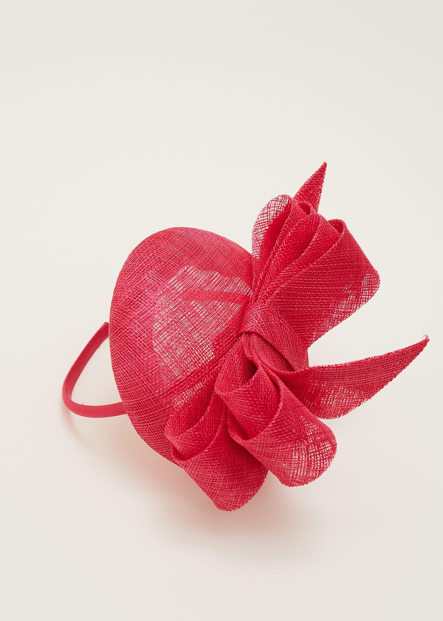 Red Bow Fascinator