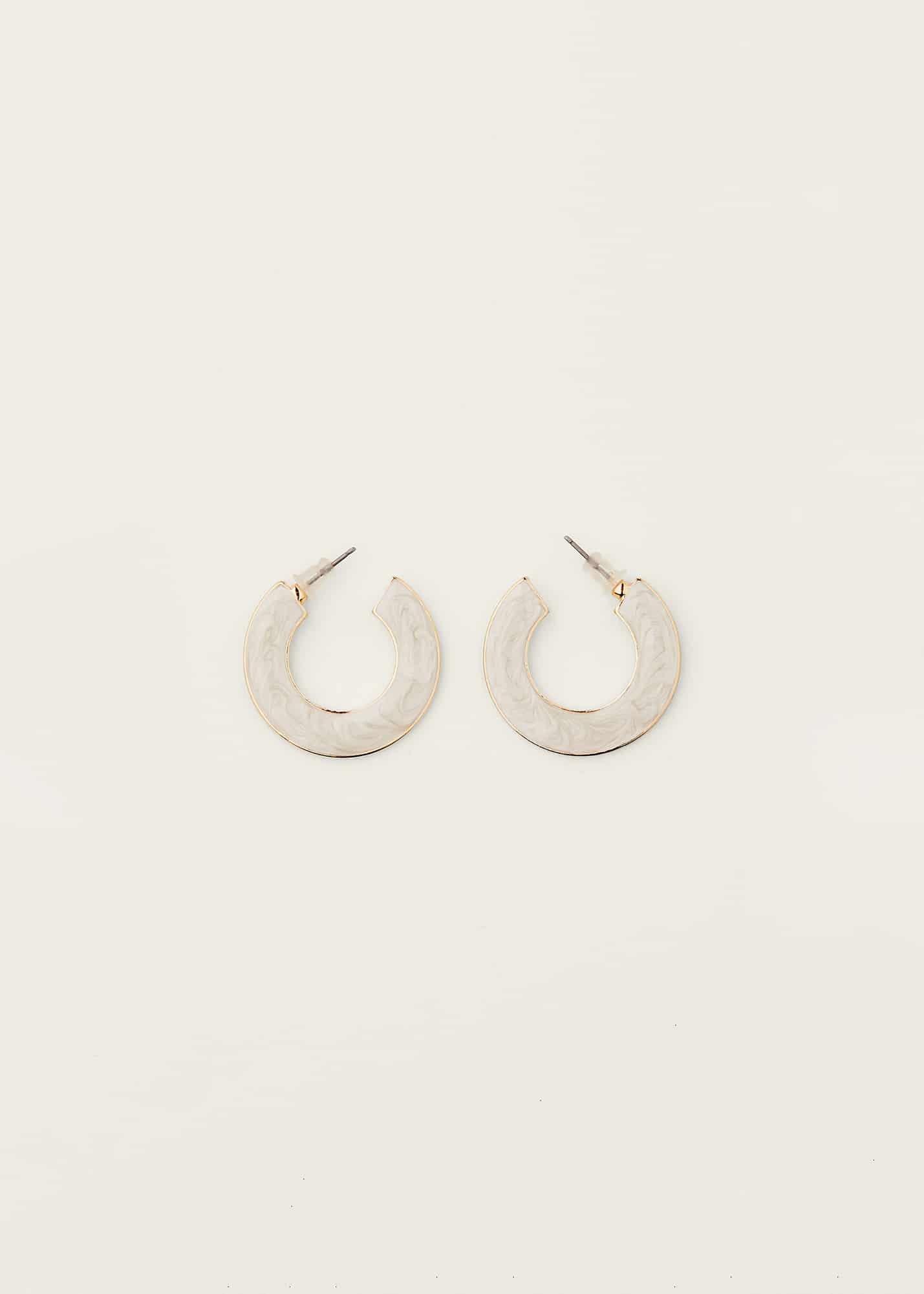 Enamel Hoop Earrings