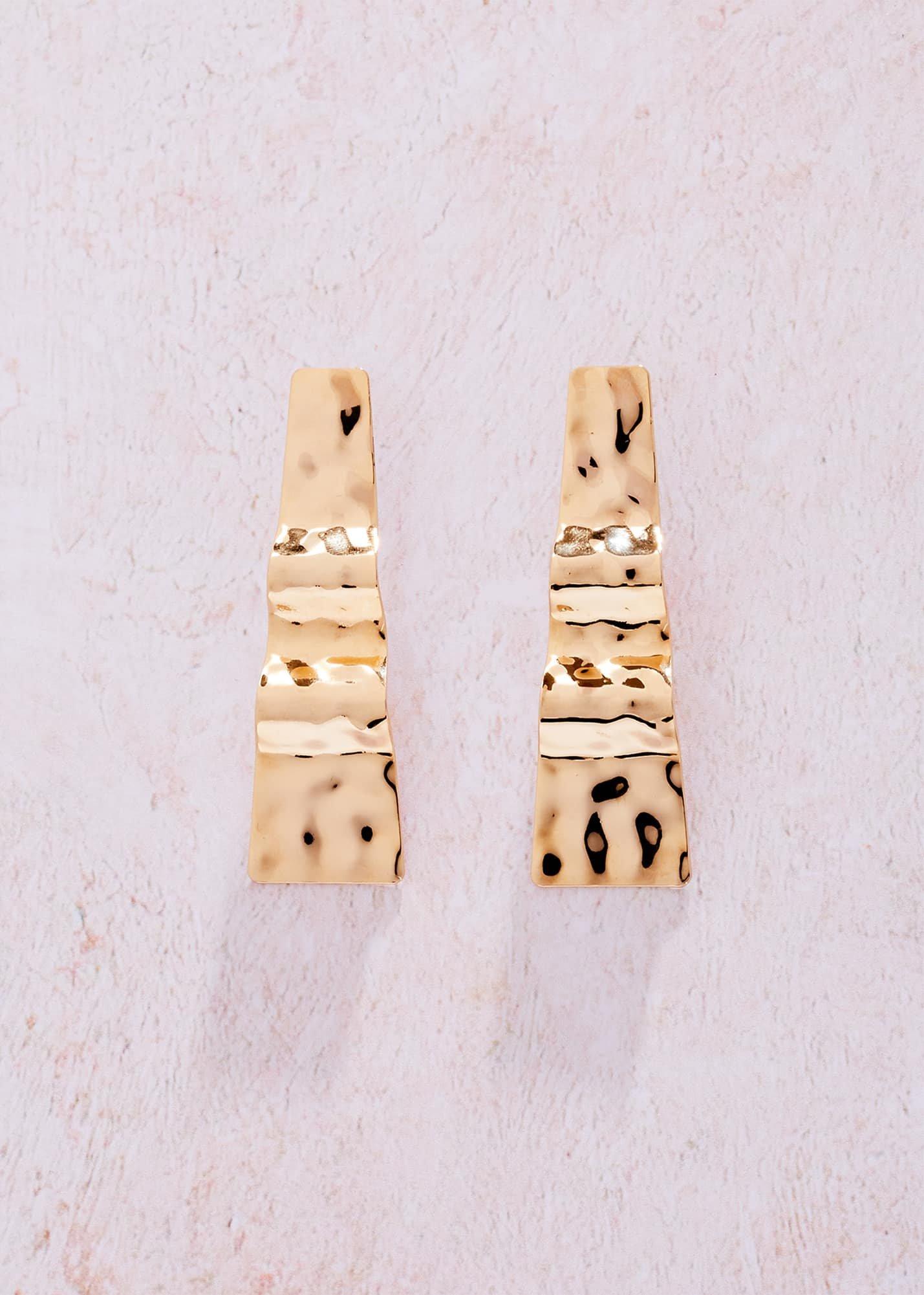 Hammered Wave Earrings