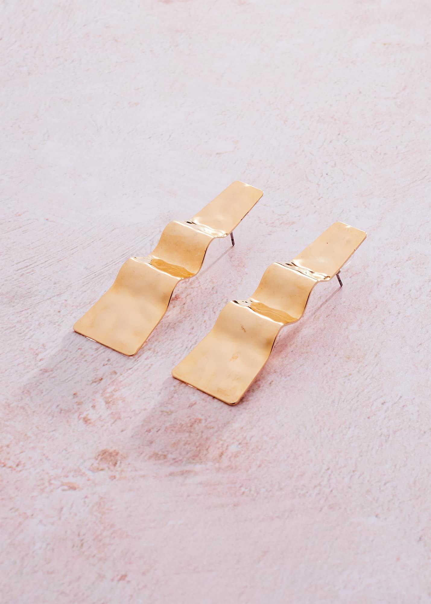 Hammered Wave Earrings