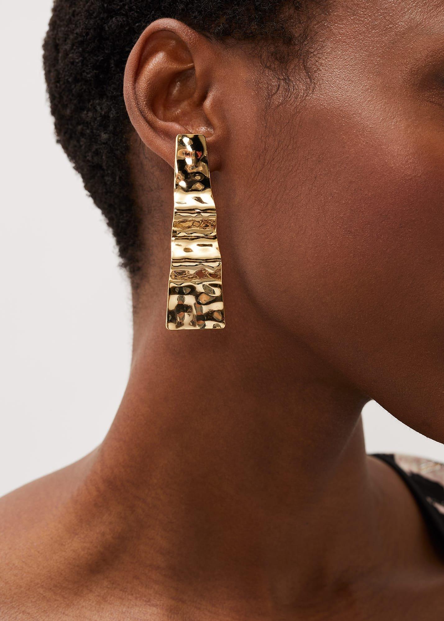 Hammered Wave Earrings