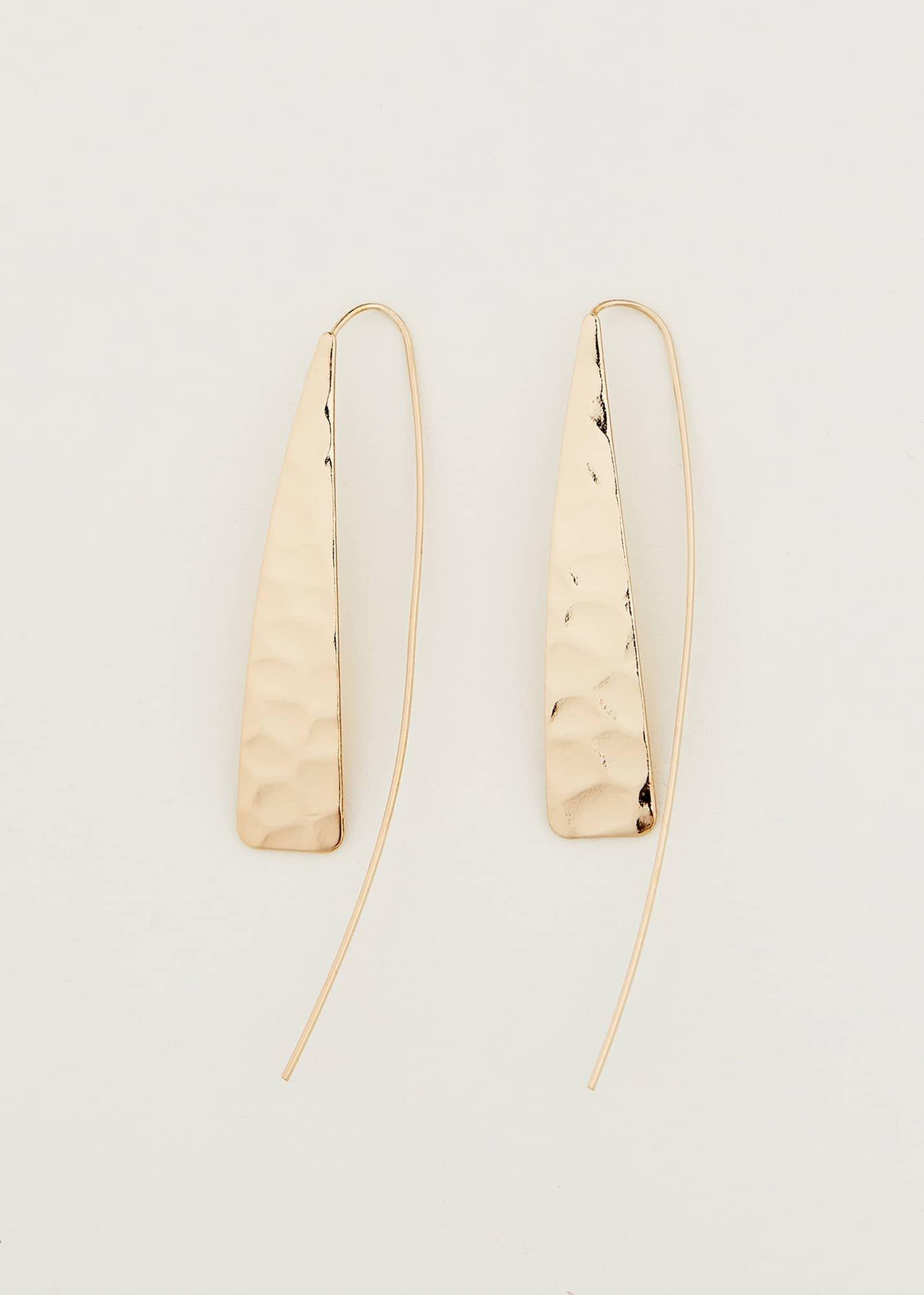 Hammered Pull Through Drop Earring