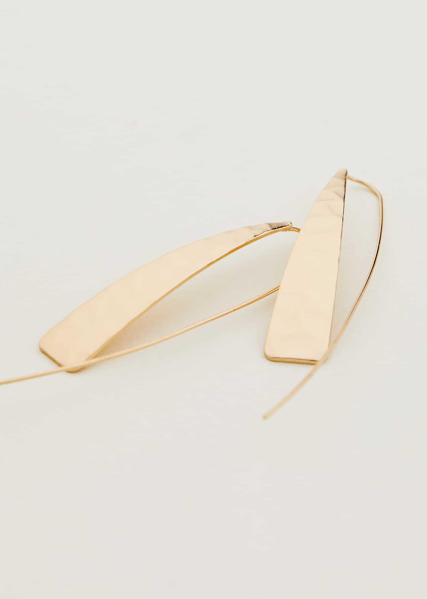 Hammered Pull Through Drop Earring