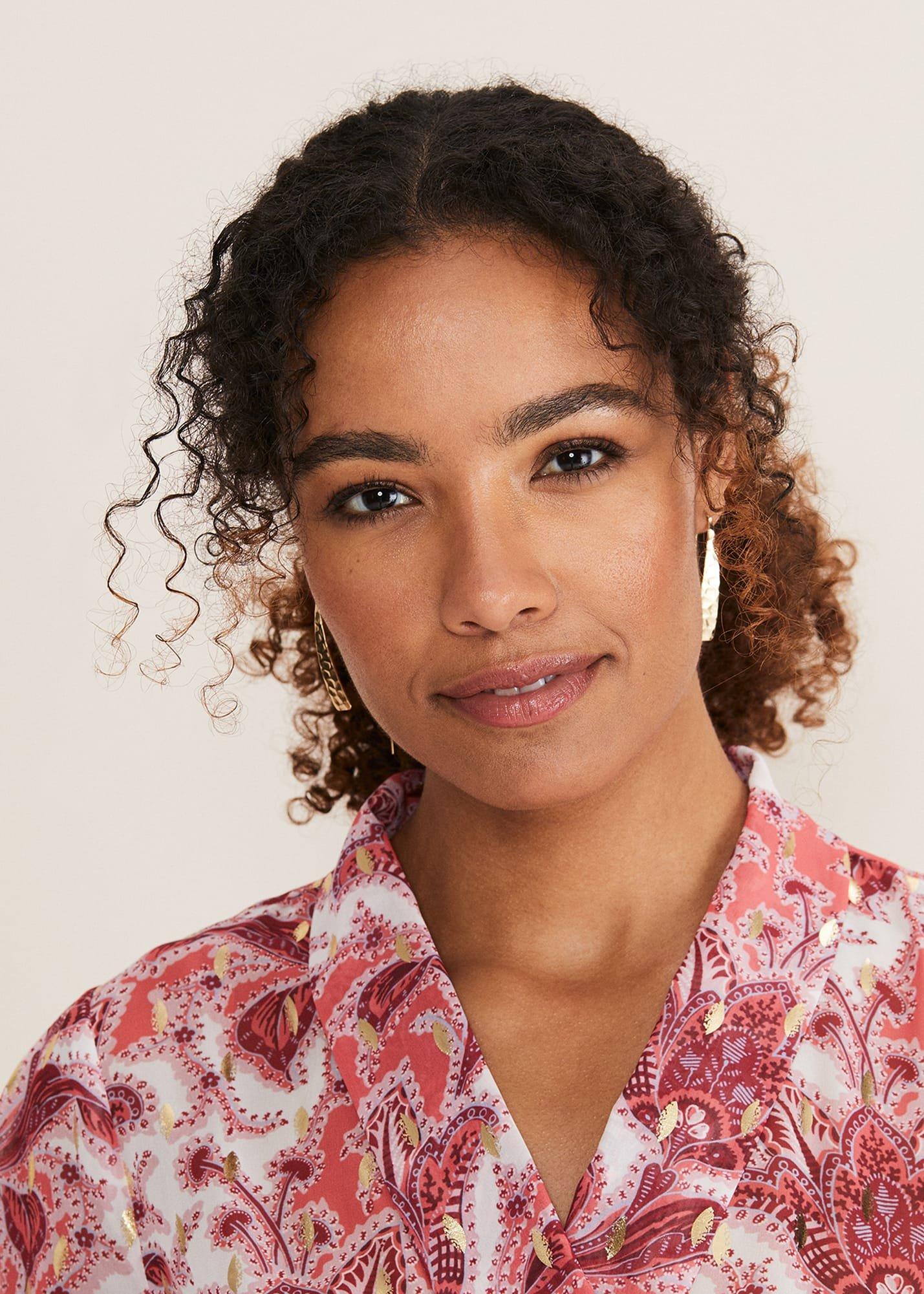 Hammered Pull Through Drop Earring