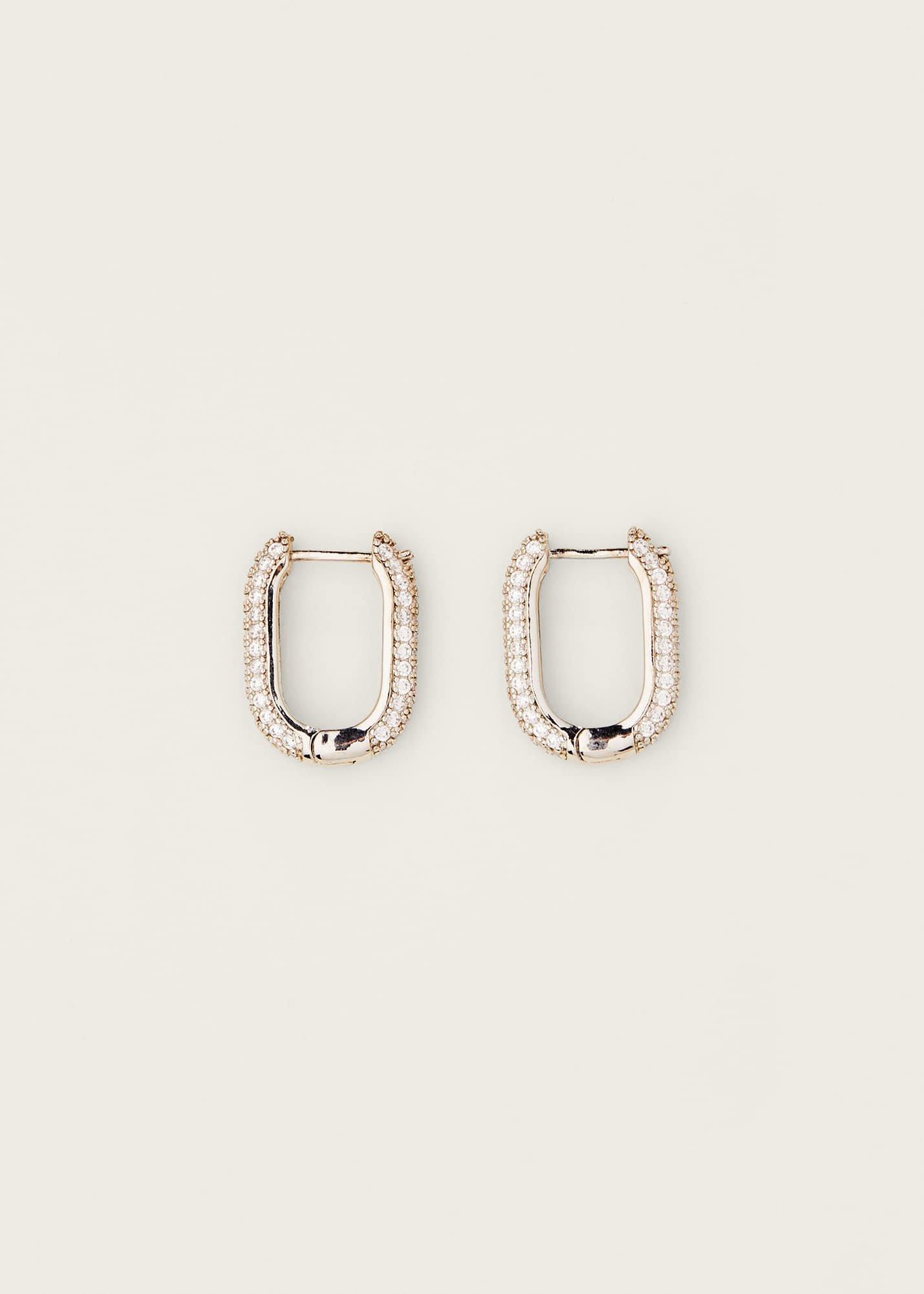Stone Detail Hoop Earring