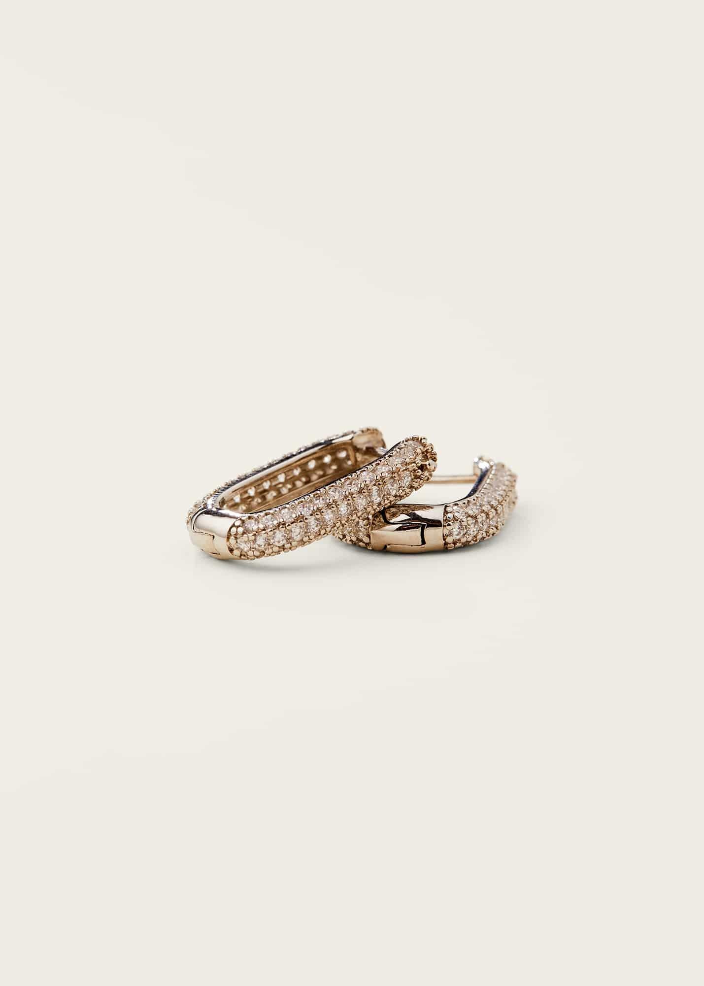 Stone Detail Hoop Earring