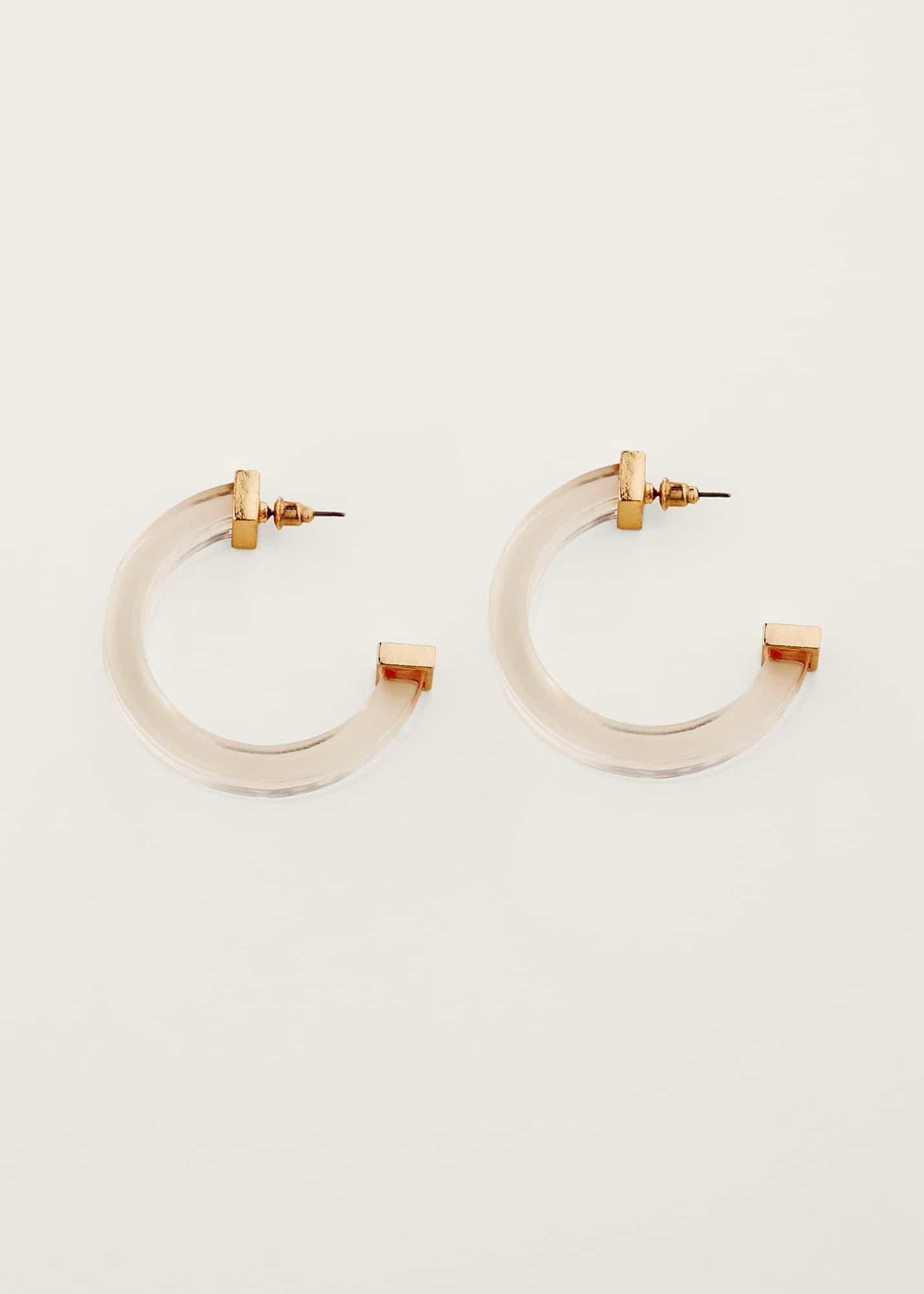 Clear Hoop Earring