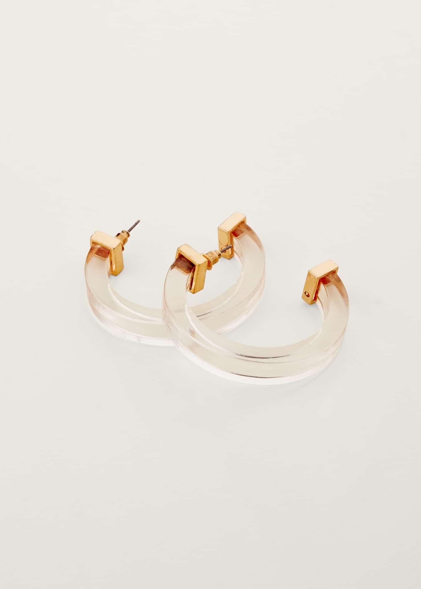 Clear Hoop Earring