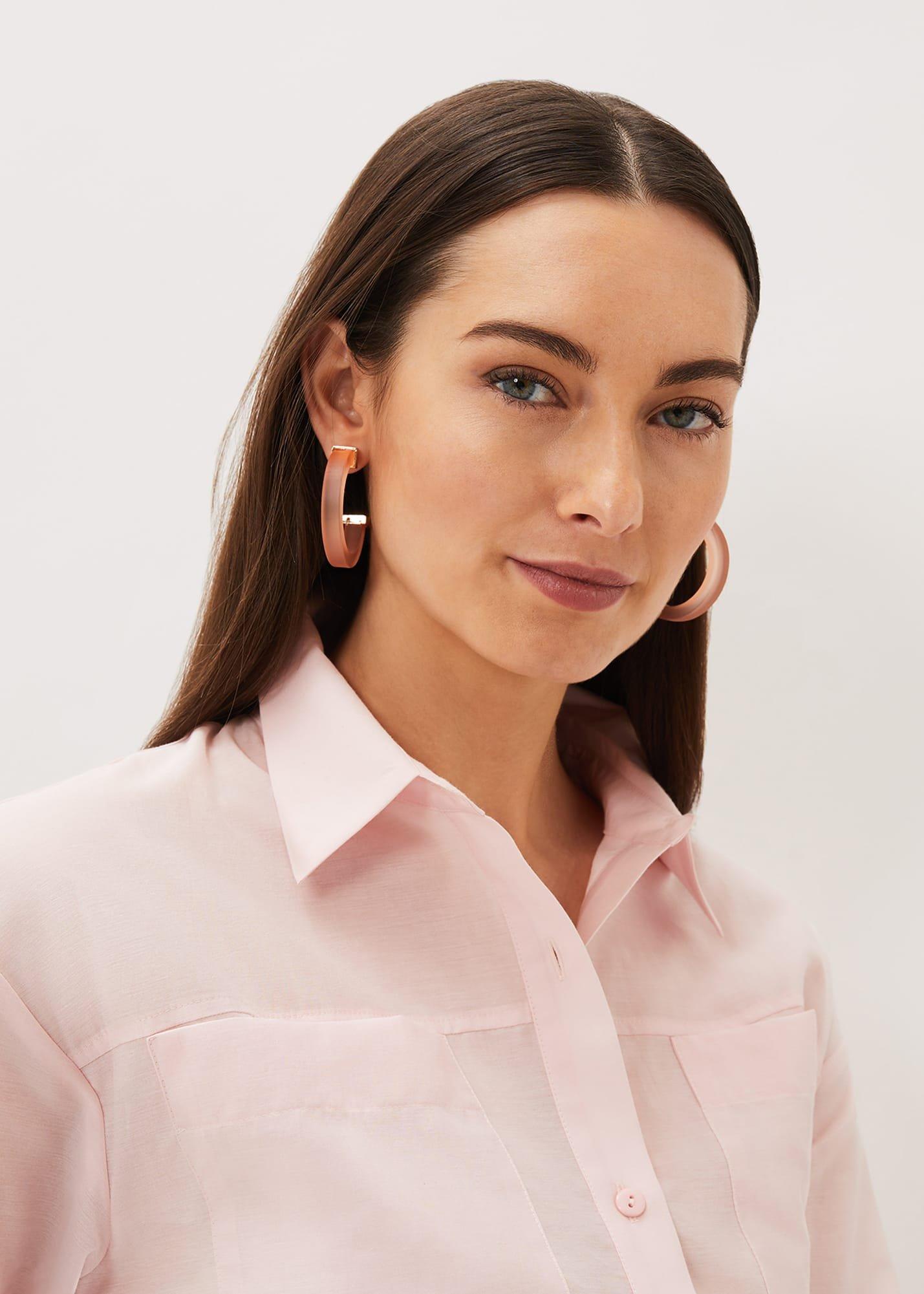 Clear Hoop Earring