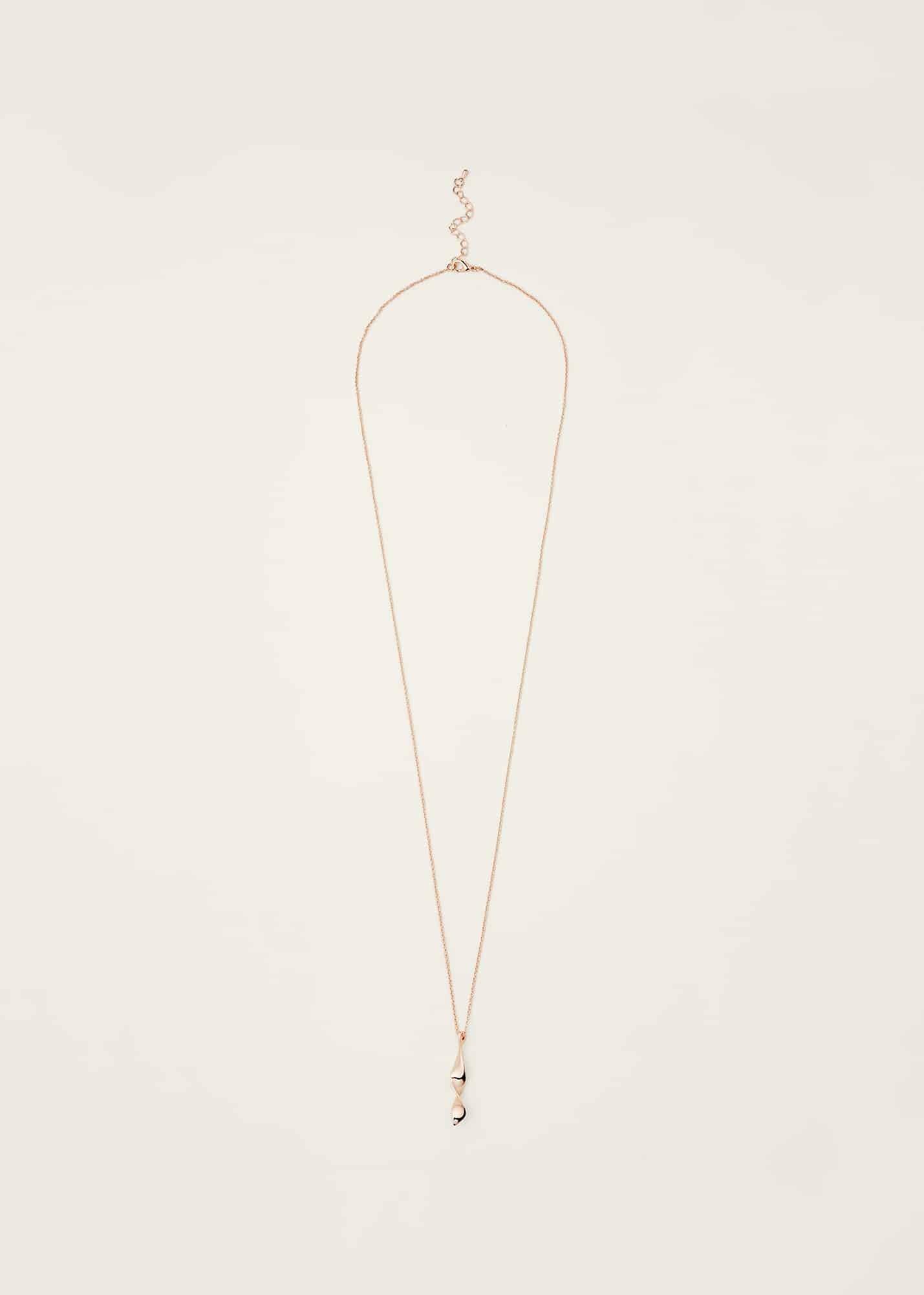 Twist Pendant Long Necklace